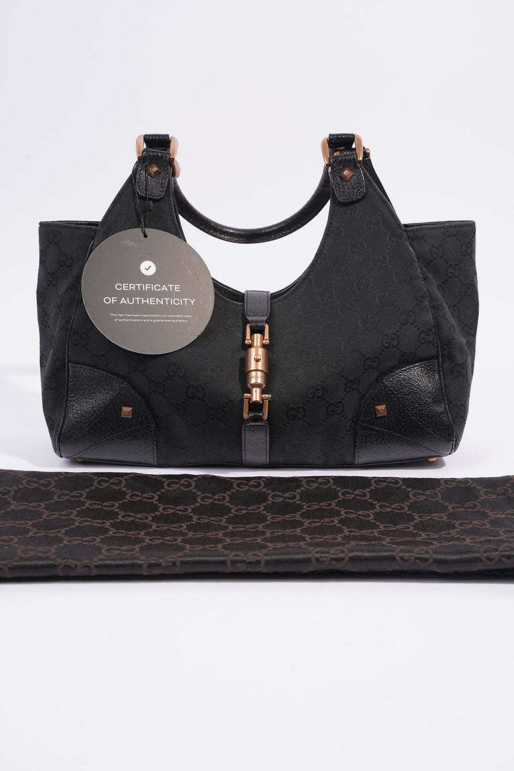 Gucci Jackie Black GG Supreme Canvas