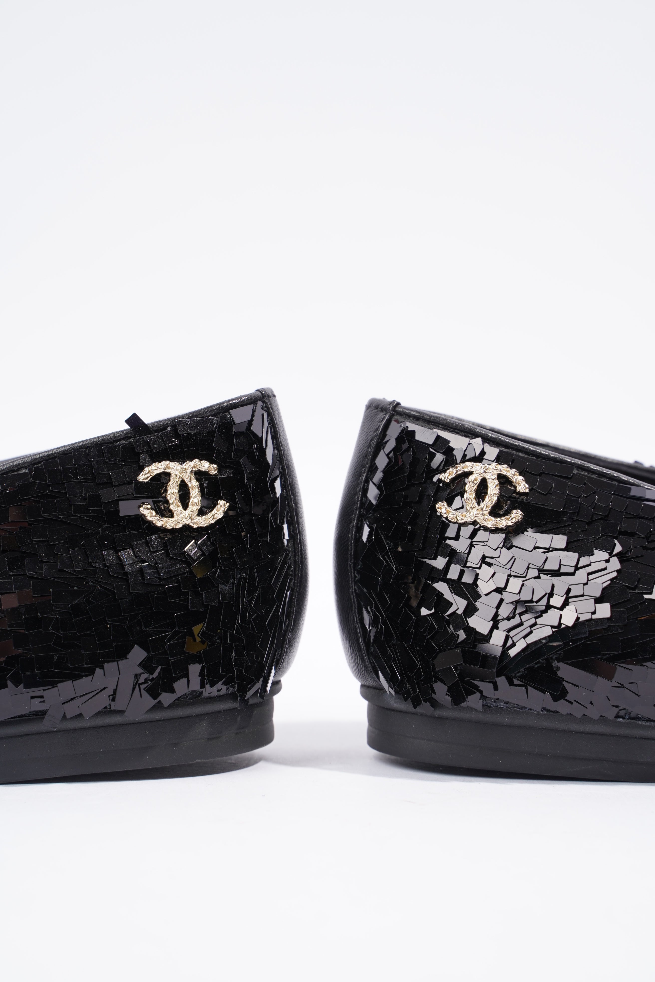Chanel Loafer Black Sequin EU 36.5 UK 3.5