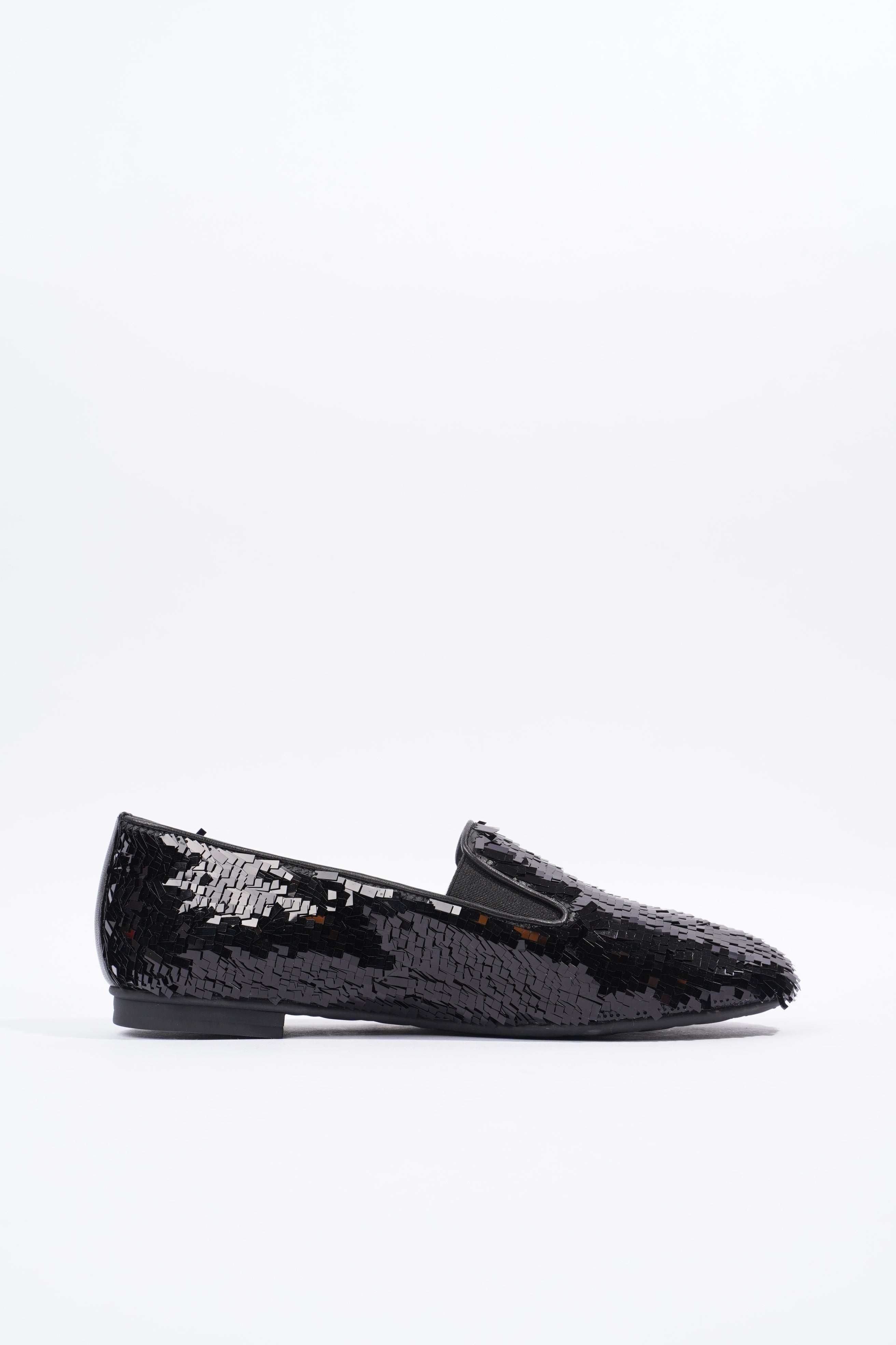 Chanel Loafer Black Sequin EU 36.5 UK 3.5