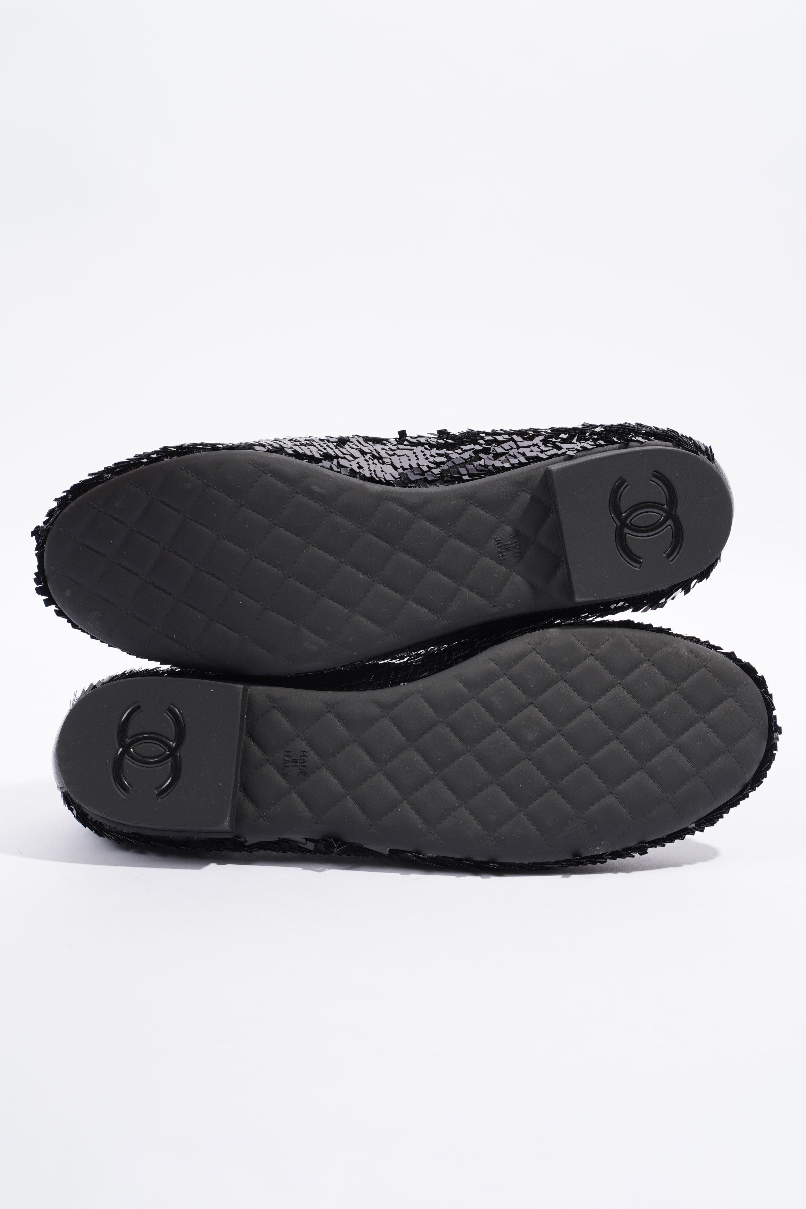 Chanel Loafer Black Sequin EU 36.5 UK 3.5