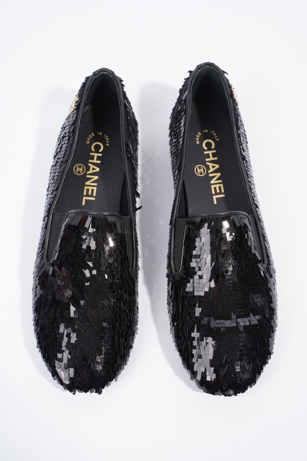 Chanel Loafer Black Sequin EU 36.5 UK 3.5