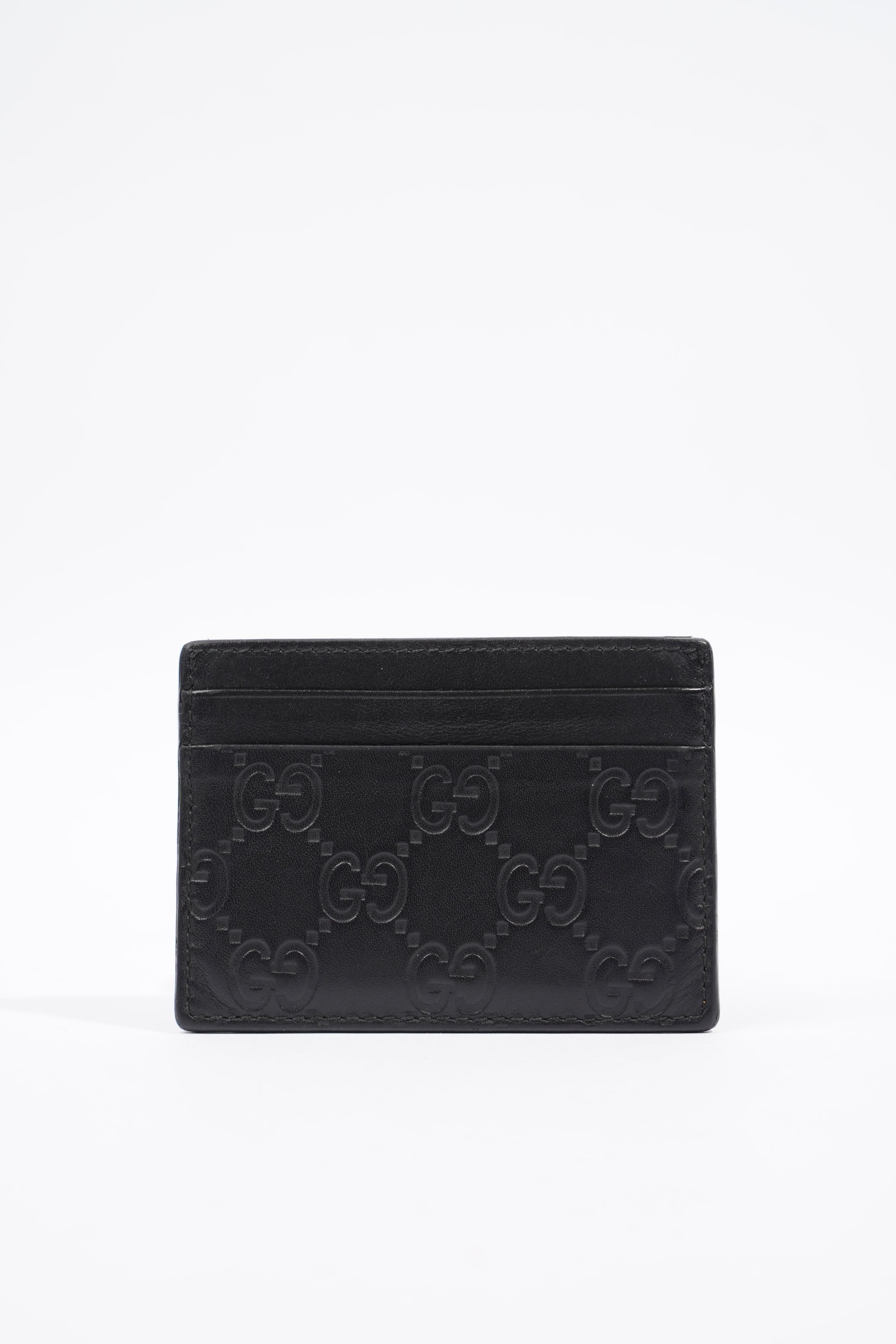 Gucci Card Holder Black Leather