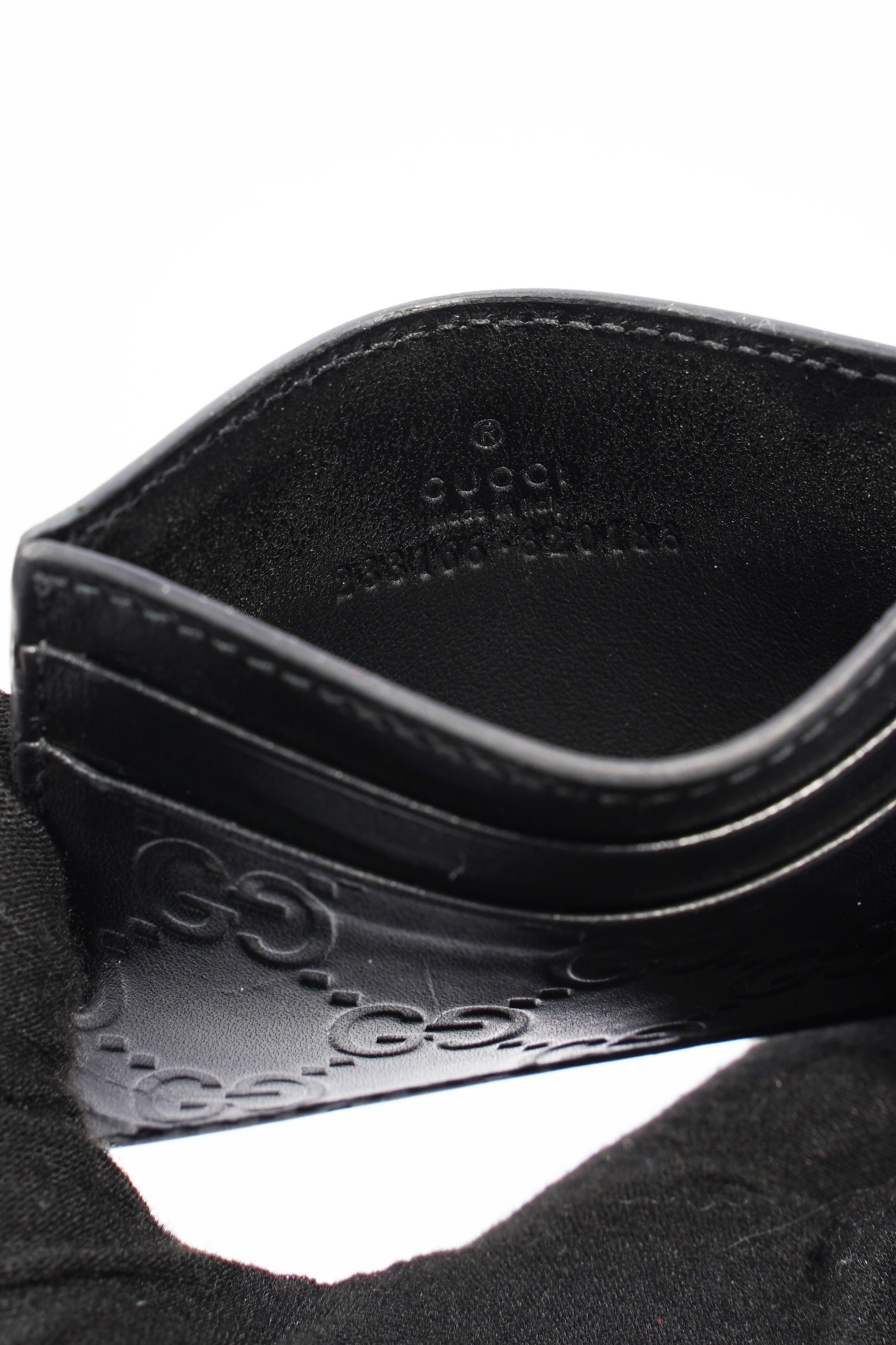 Gucci Card Holder Black Leather