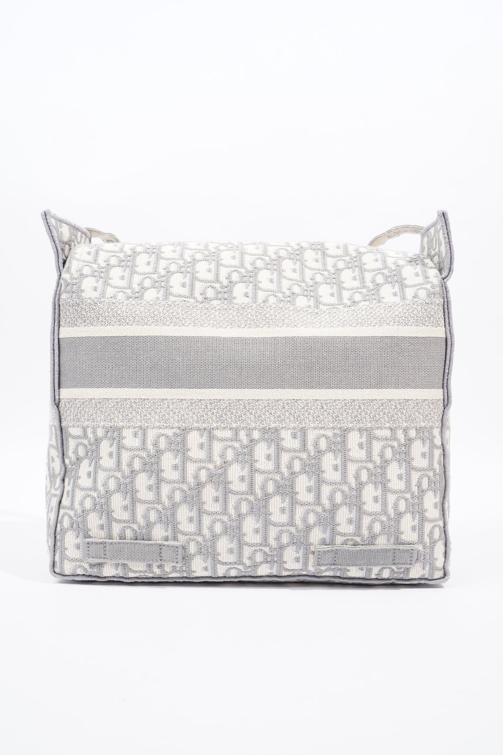 Christian Dior Diorcamp Grey / Silver Oblique Embroidery Canvas