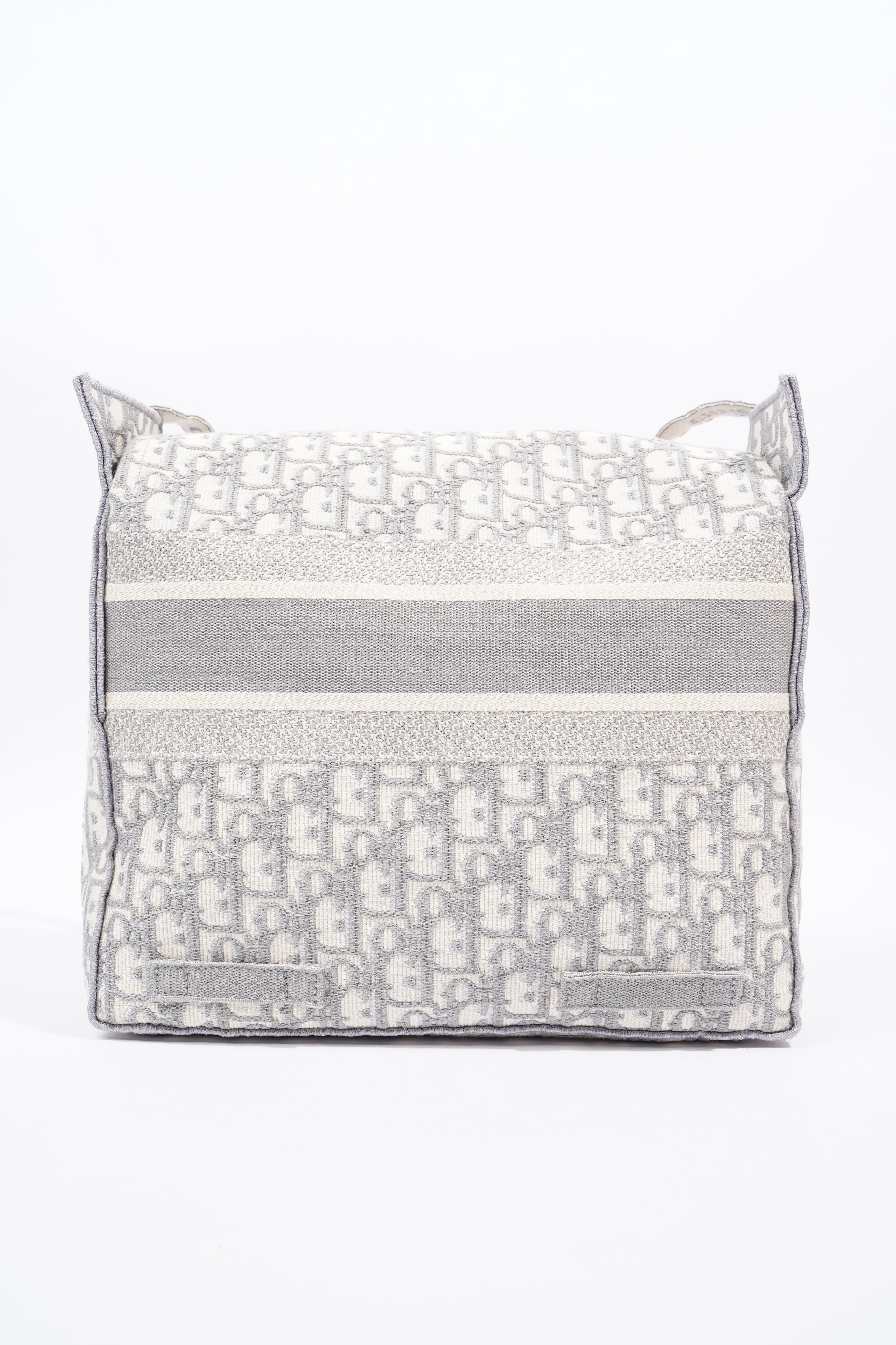 Christian Dior Diorcamp Grey / Silver Oblique Embroidery Canvas