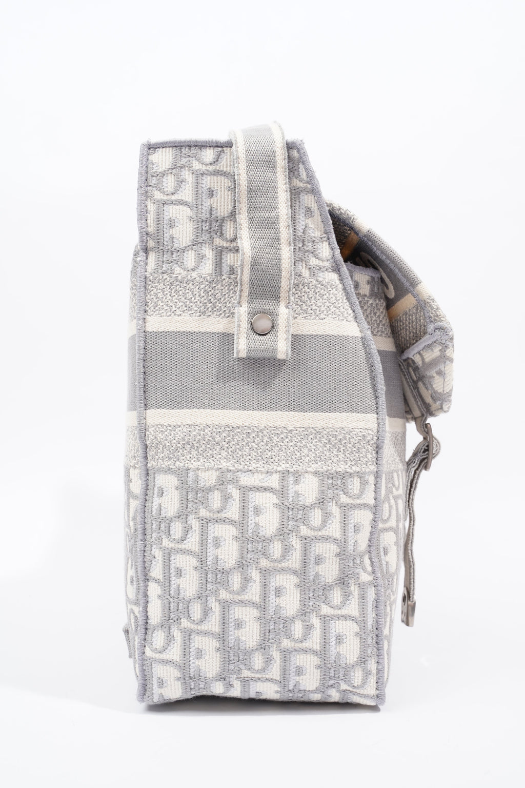 Christian Dior Diorcamp Grey / Silver Oblique Embroidery Canvas