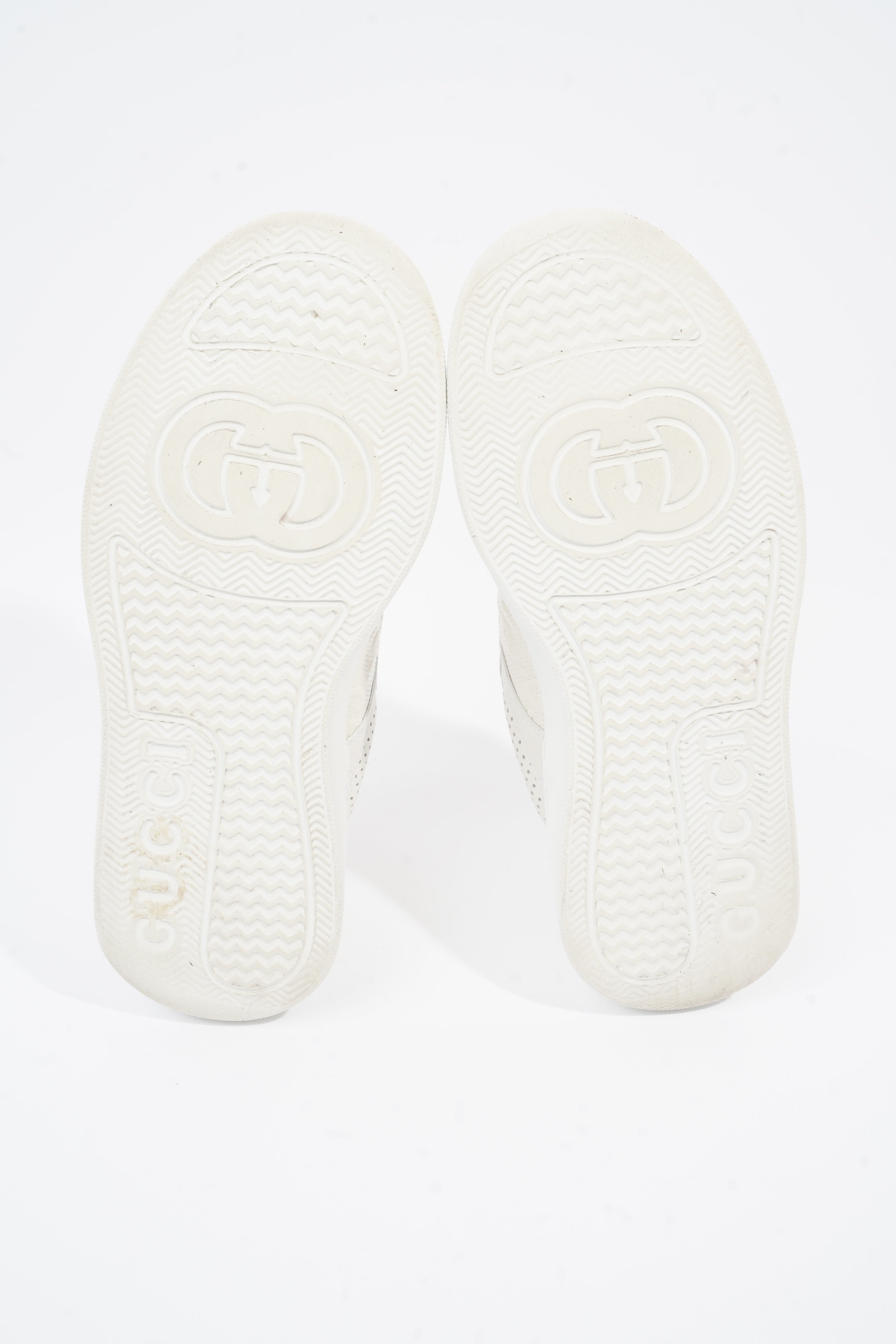 Gucci GG Embossed White Leather EU 38 UK 5