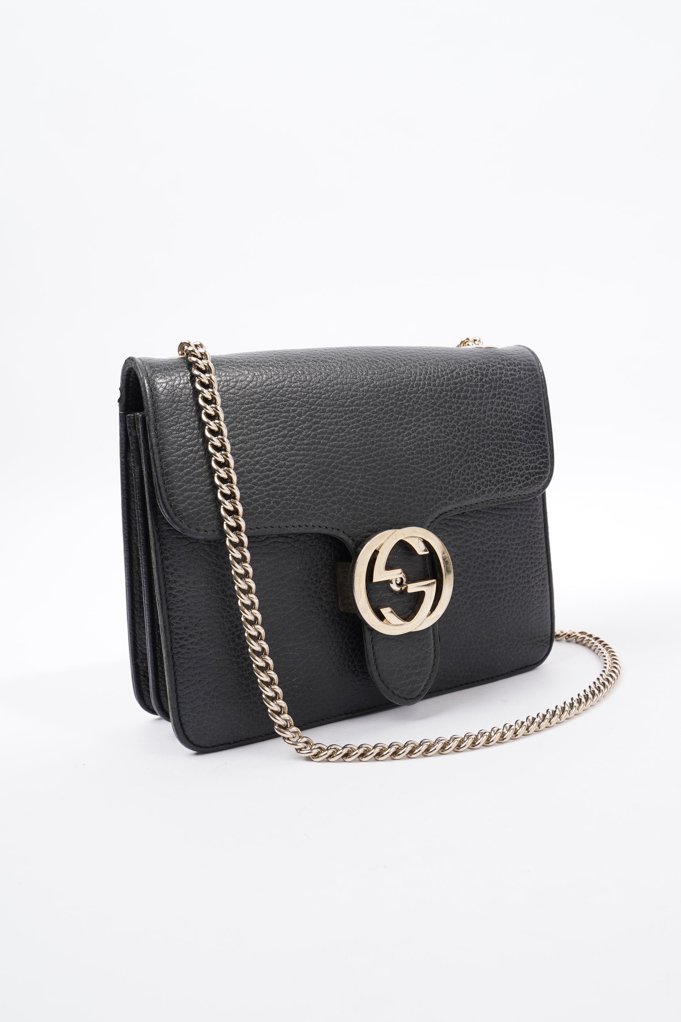 Gucci Interlocking Bag Black Leather Small