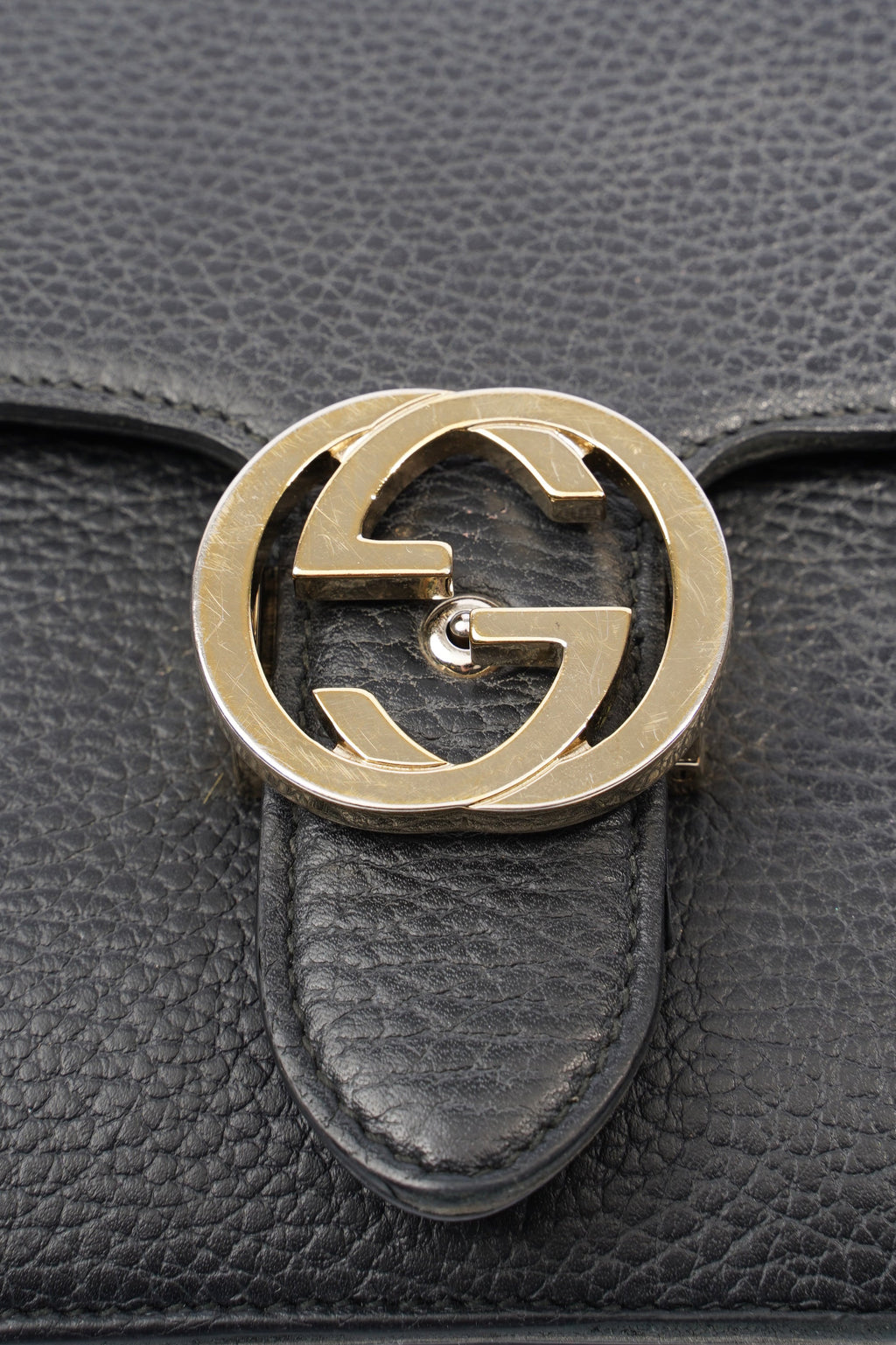 Gucci Interlocking Bag Black Leather Small