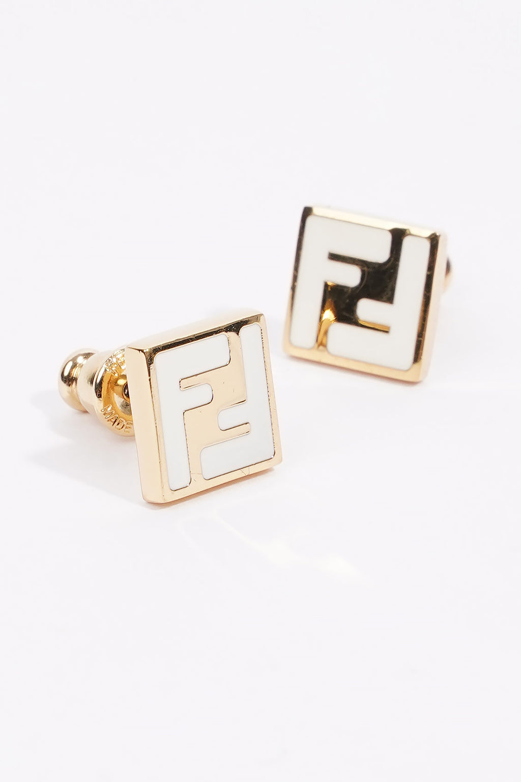 Fendi Forever Fendi Earrings Gold / White Brass
