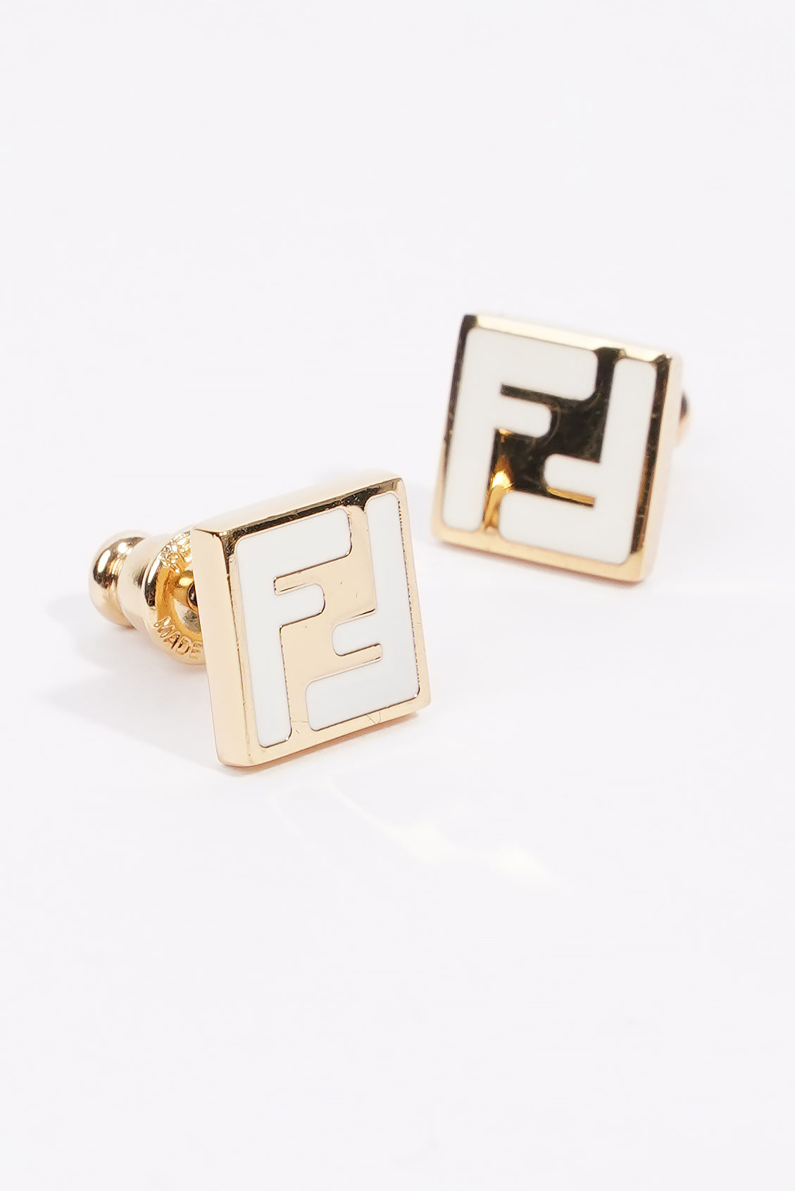 Fendi Forever Fendi Earrings Gold / White Brass