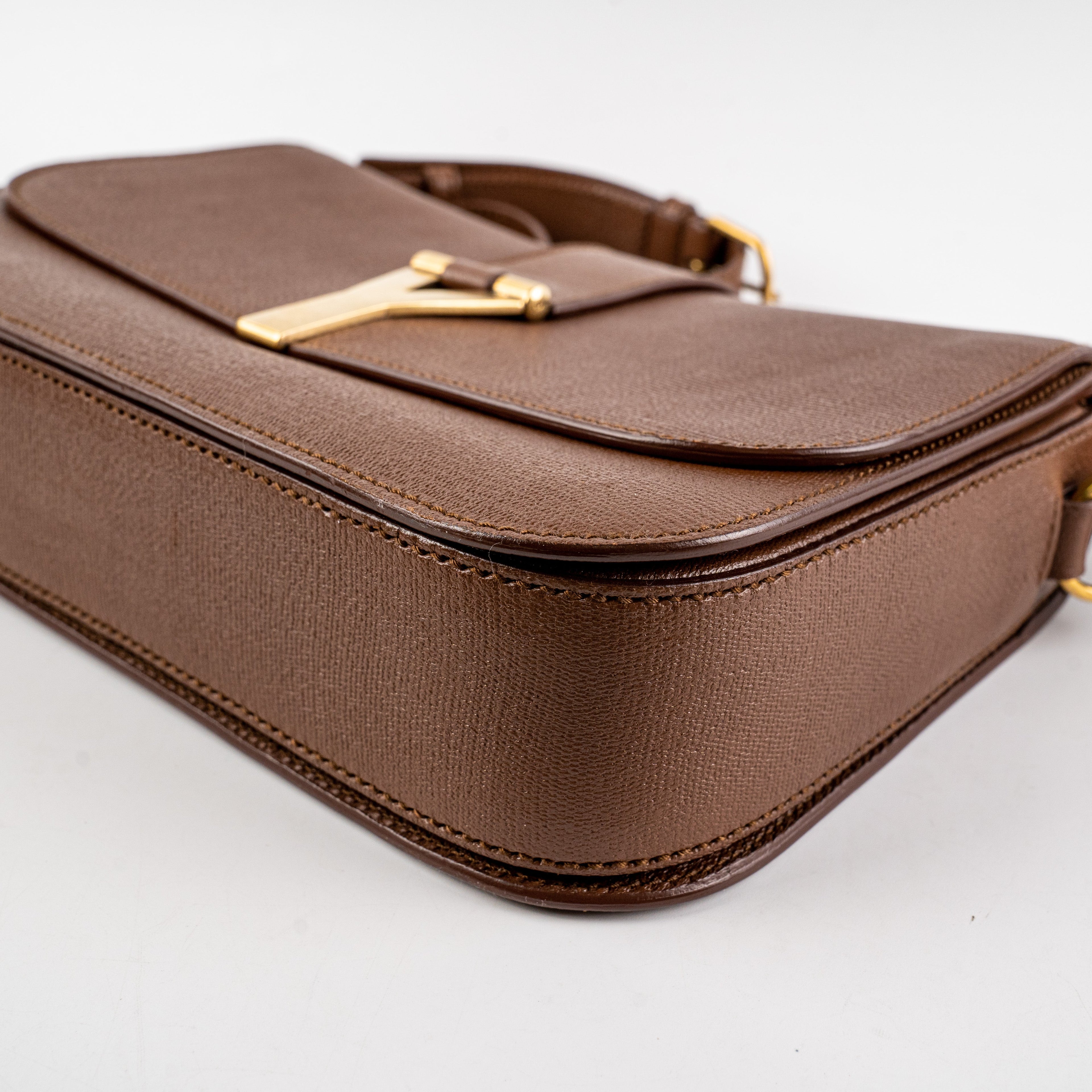 Saint Laurent Chyc Medium Crossbody Bag Brown