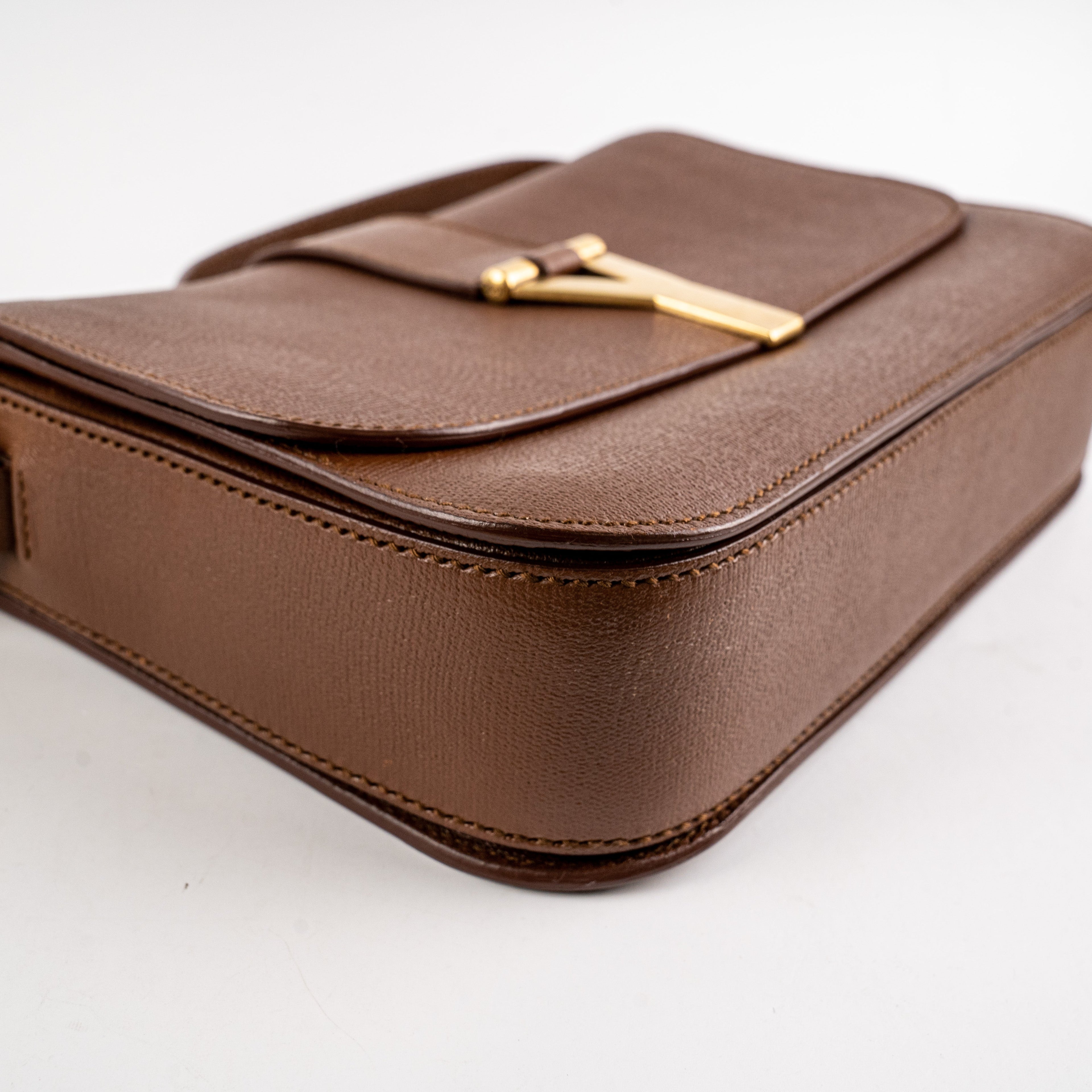 Saint Laurent Chyc Medium Crossbody Bag Brown
