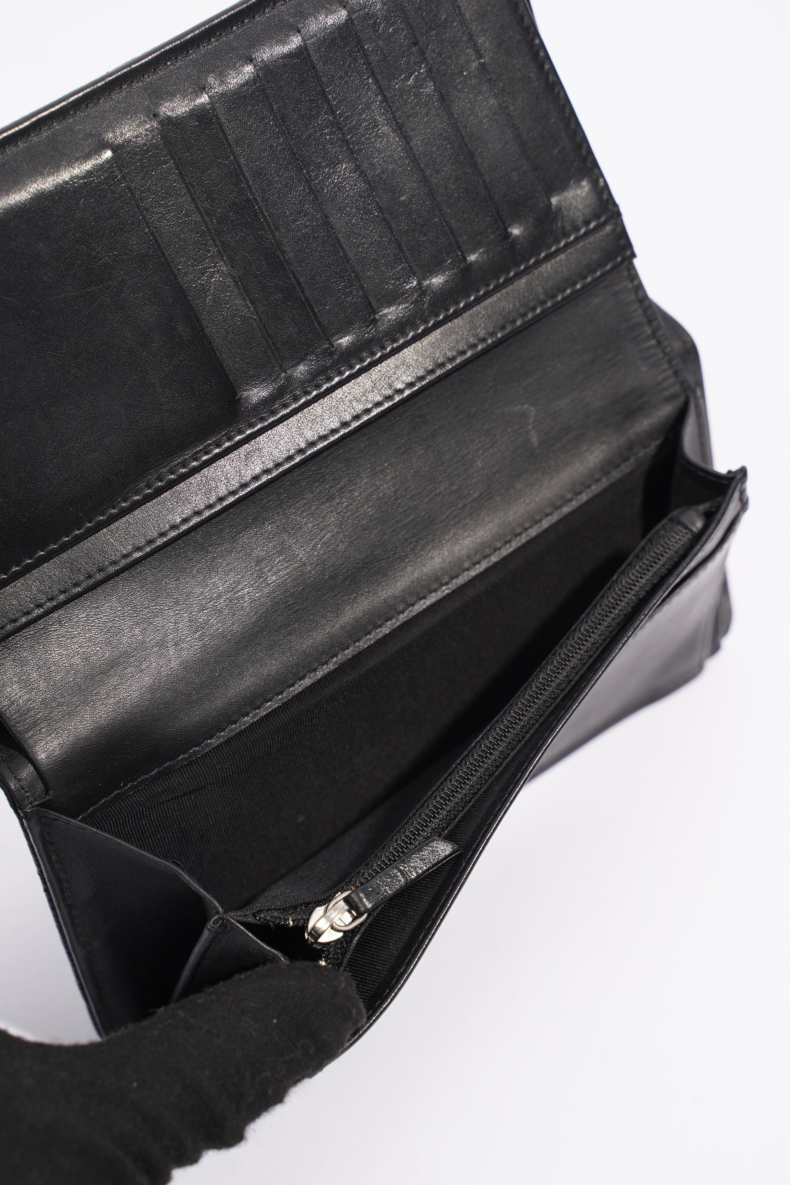 Chanel Classic Flap Wallet Black Caviar Leather