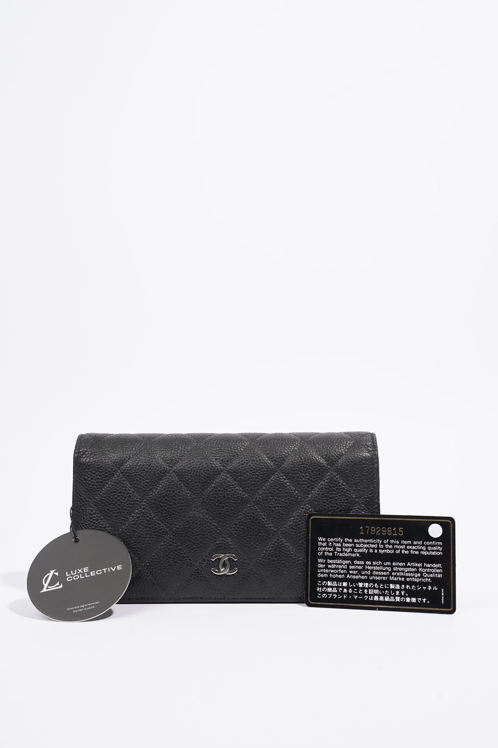 Chanel Classic Flap Wallet Black Caviar Leather