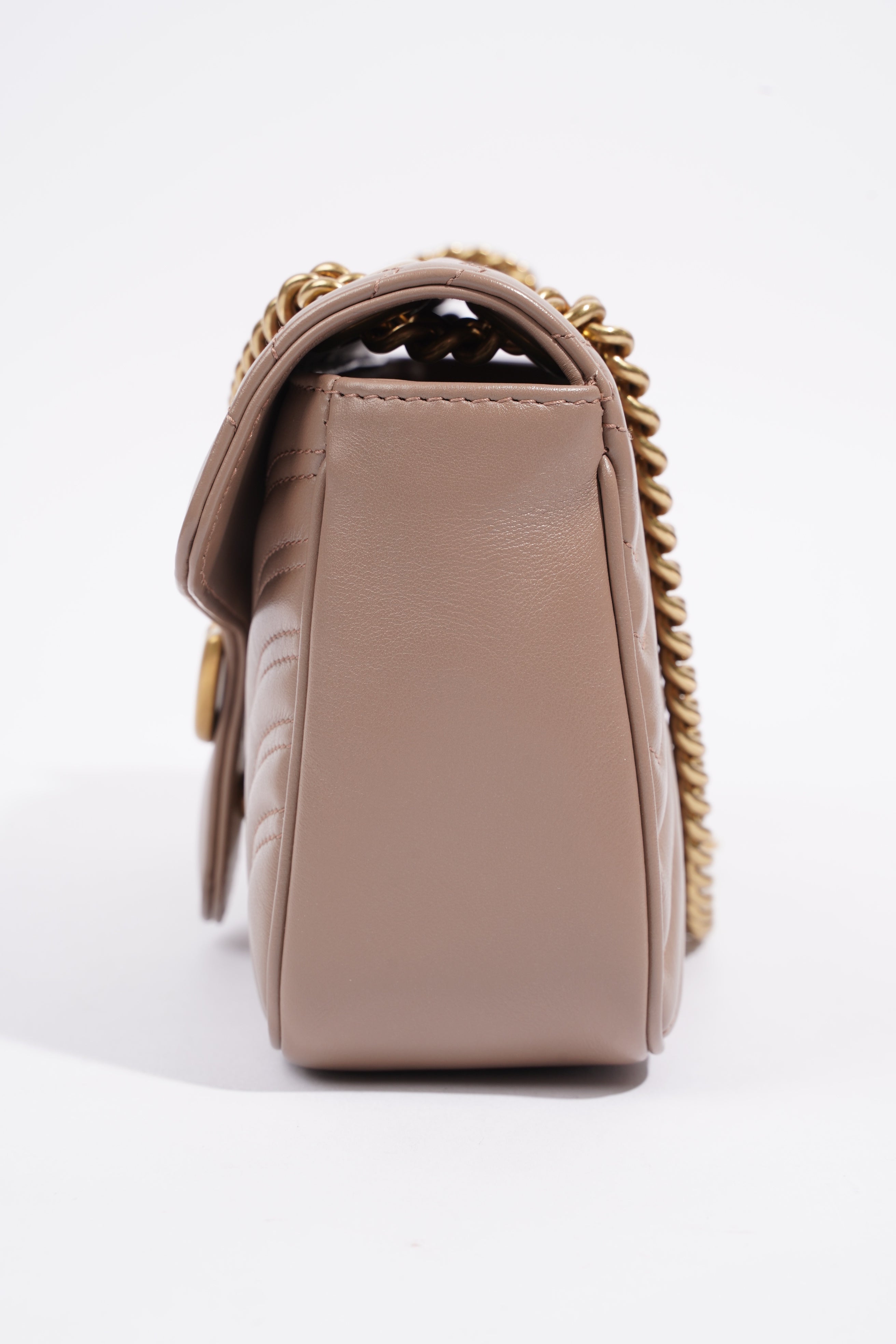 Gucci GG Marmont Matelasse Dusty Pink Matelasse Leather Small