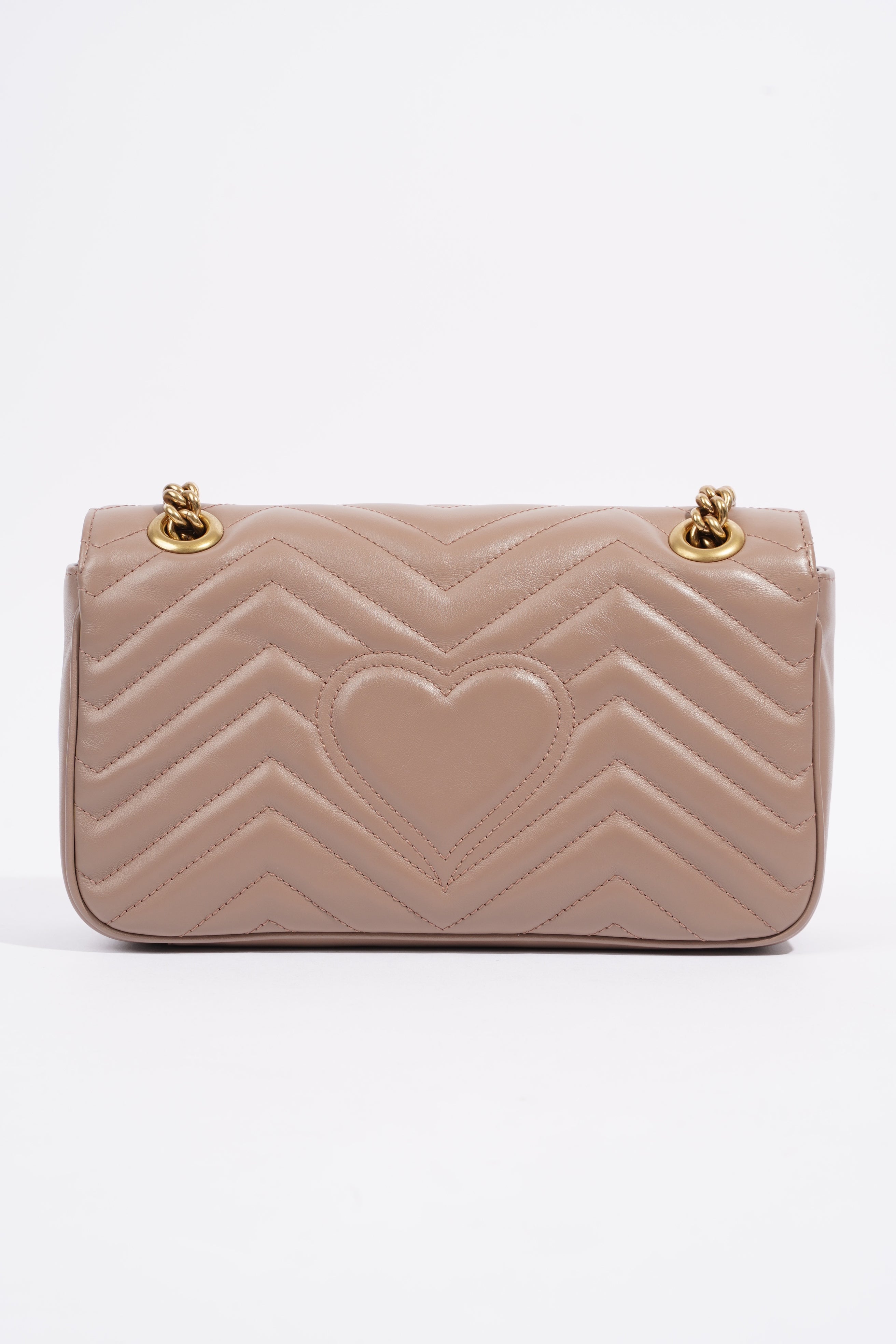 Gucci GG Marmont Matelasse Dusty Pink Matelasse Leather Small