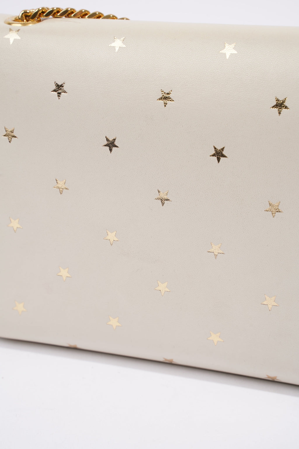 Saint Laurent Kate Cream / Gold Leather Medium