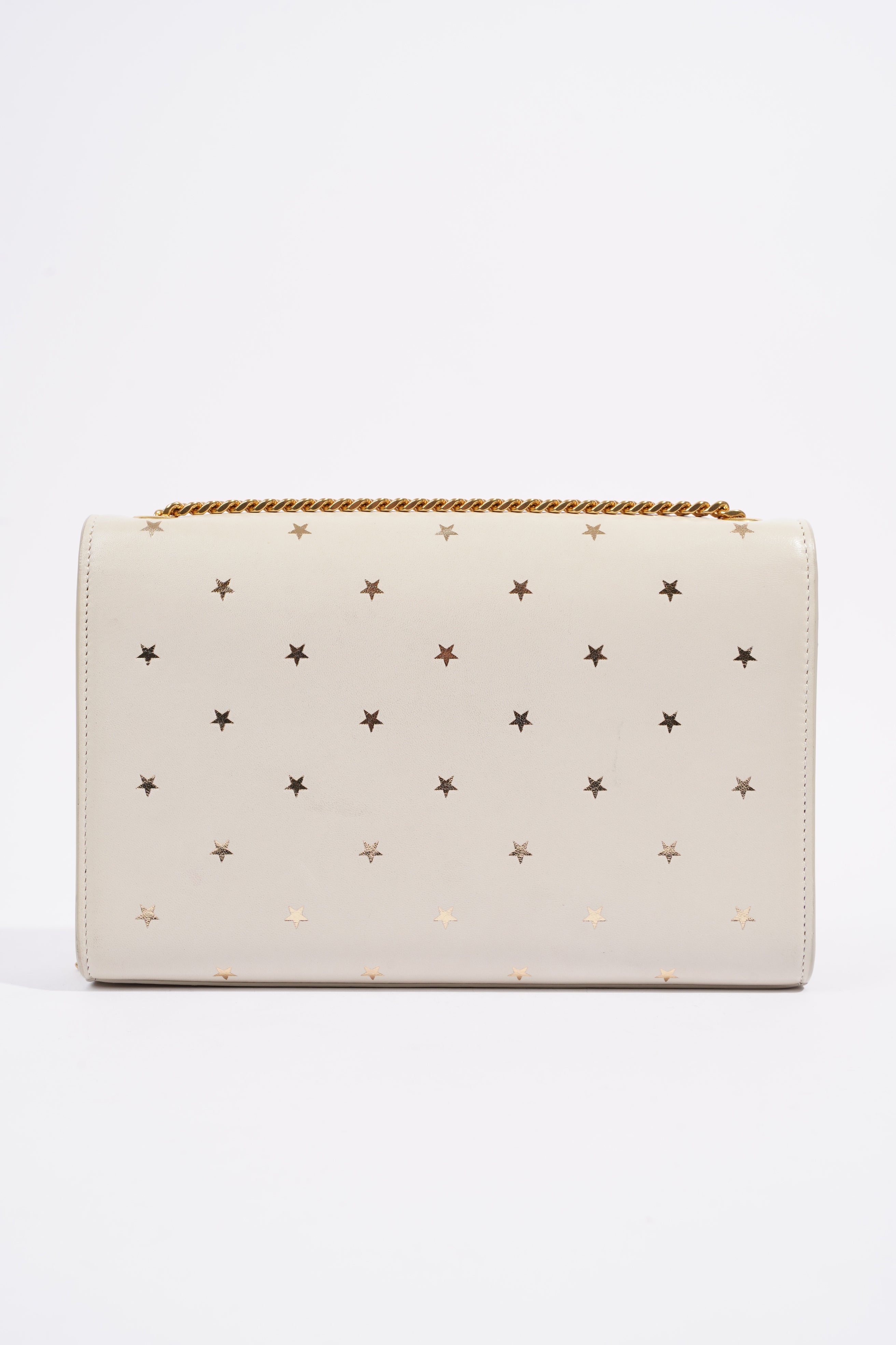 Saint Laurent Kate Cream / Gold Leather Medium