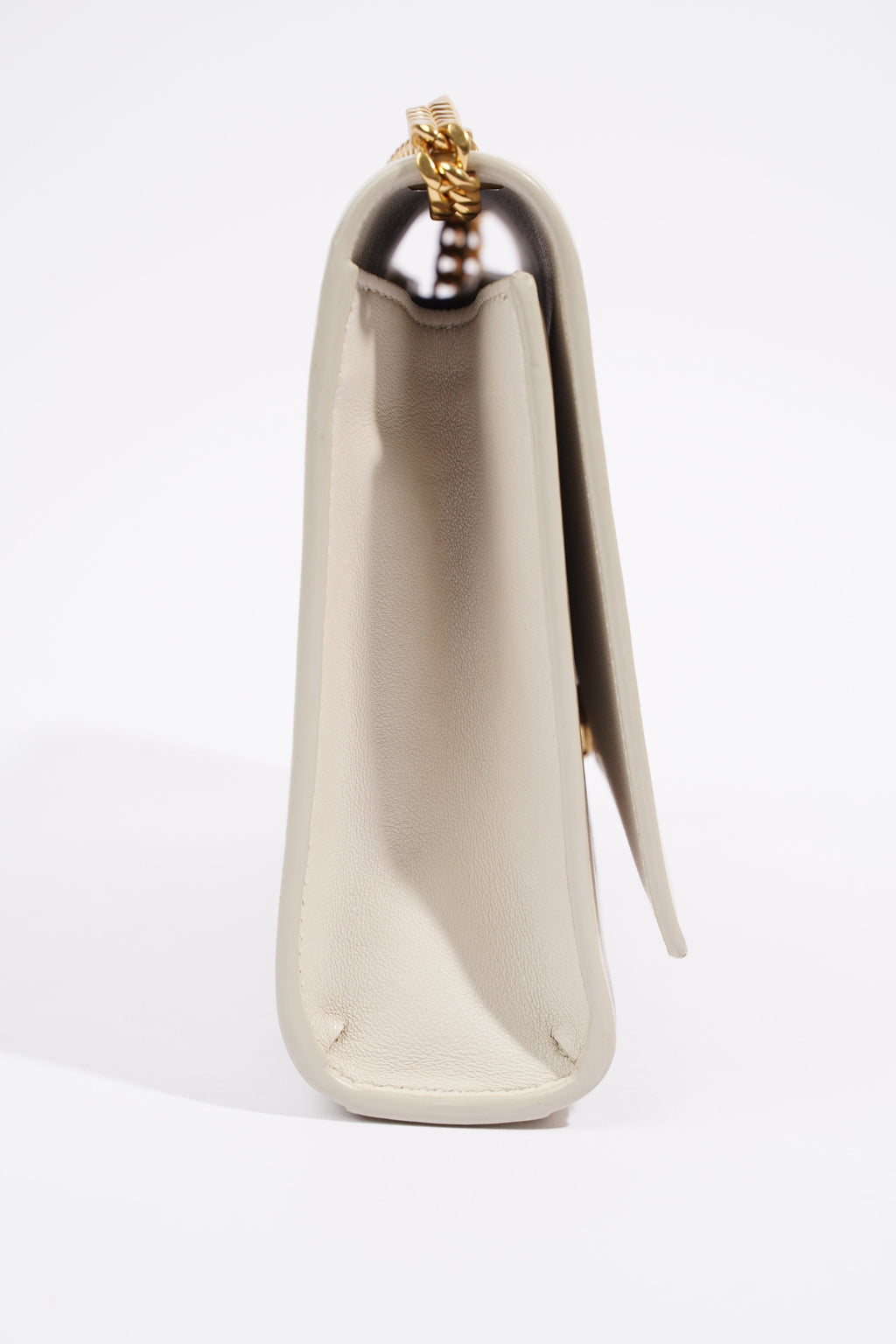 Saint Laurent Kate Cream / Gold Leather Medium