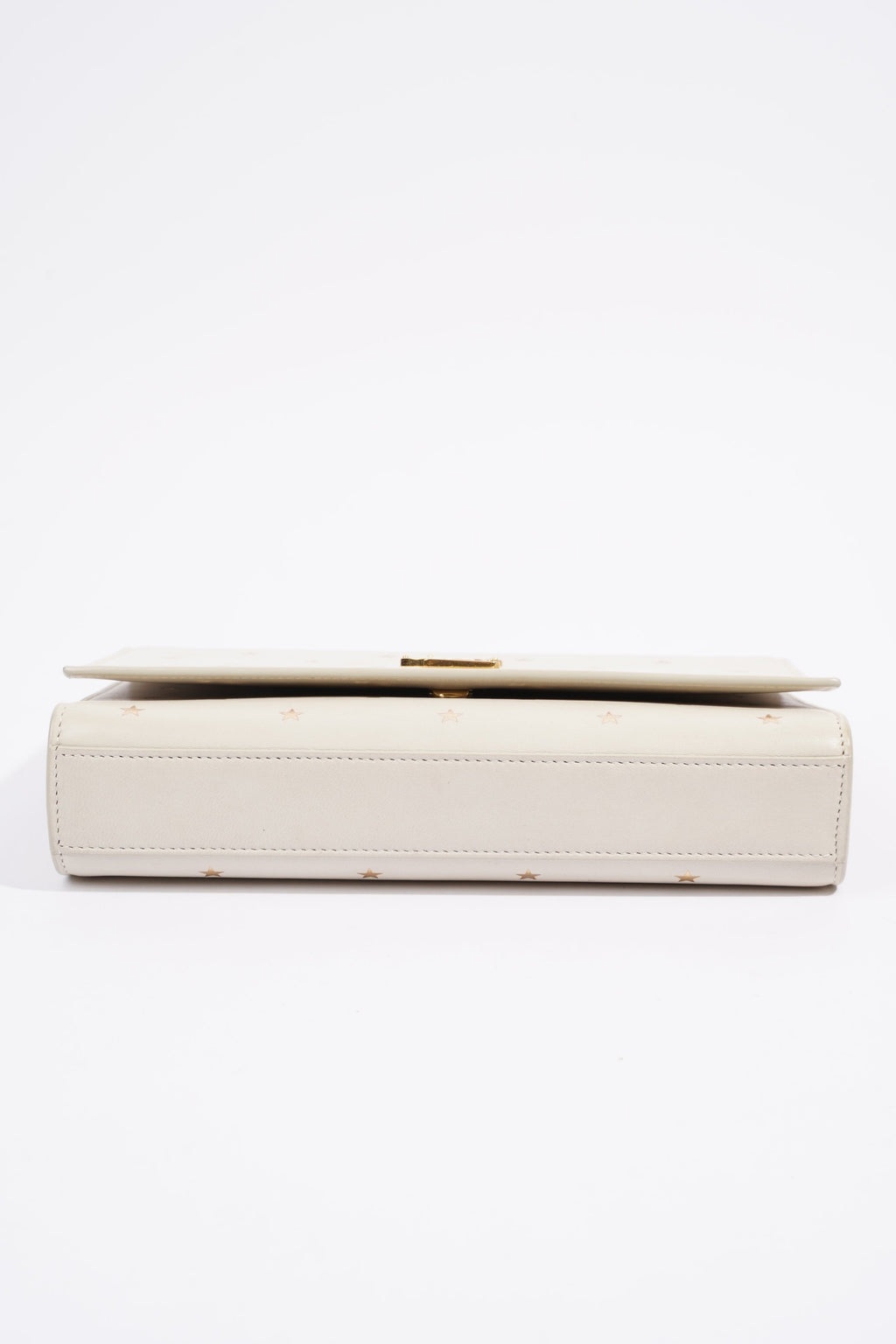 Saint Laurent Kate Cream / Gold Leather Medium