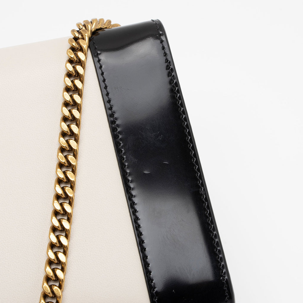 Saint Laurent Nappa Leather Bicolor Kate Small Shoulder Bag (SHF-ru59Gl)