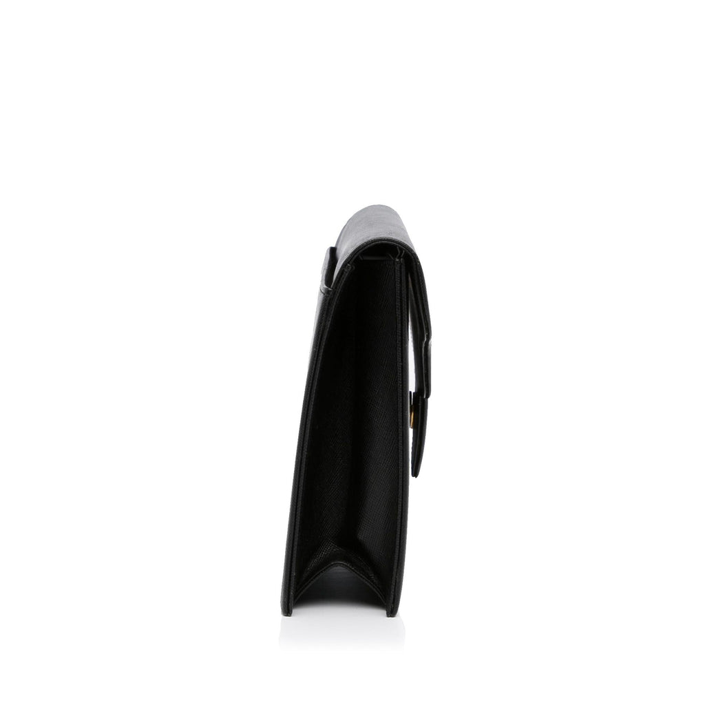 Saint Laurent Calf Leather Clutch (SHG-Gkqldx)