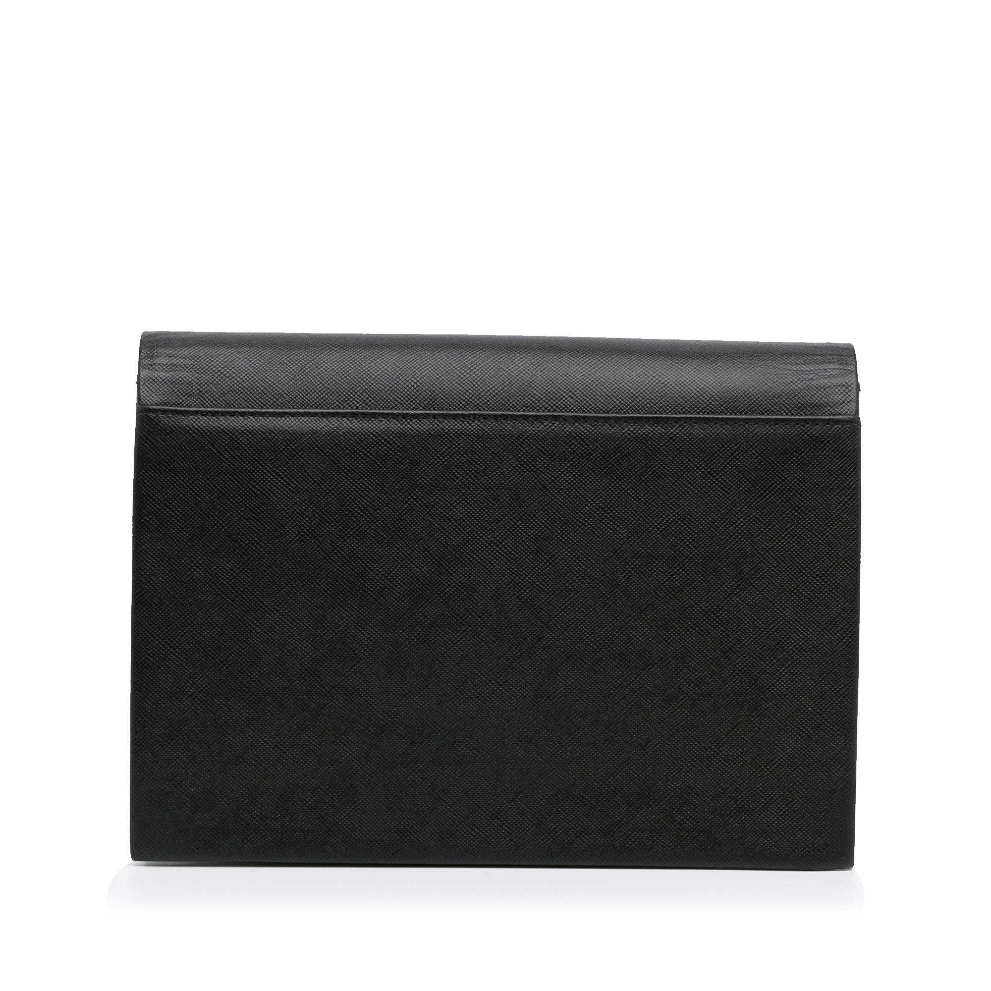 Saint Laurent Calf Leather Clutch (SHG-Gkqldx)