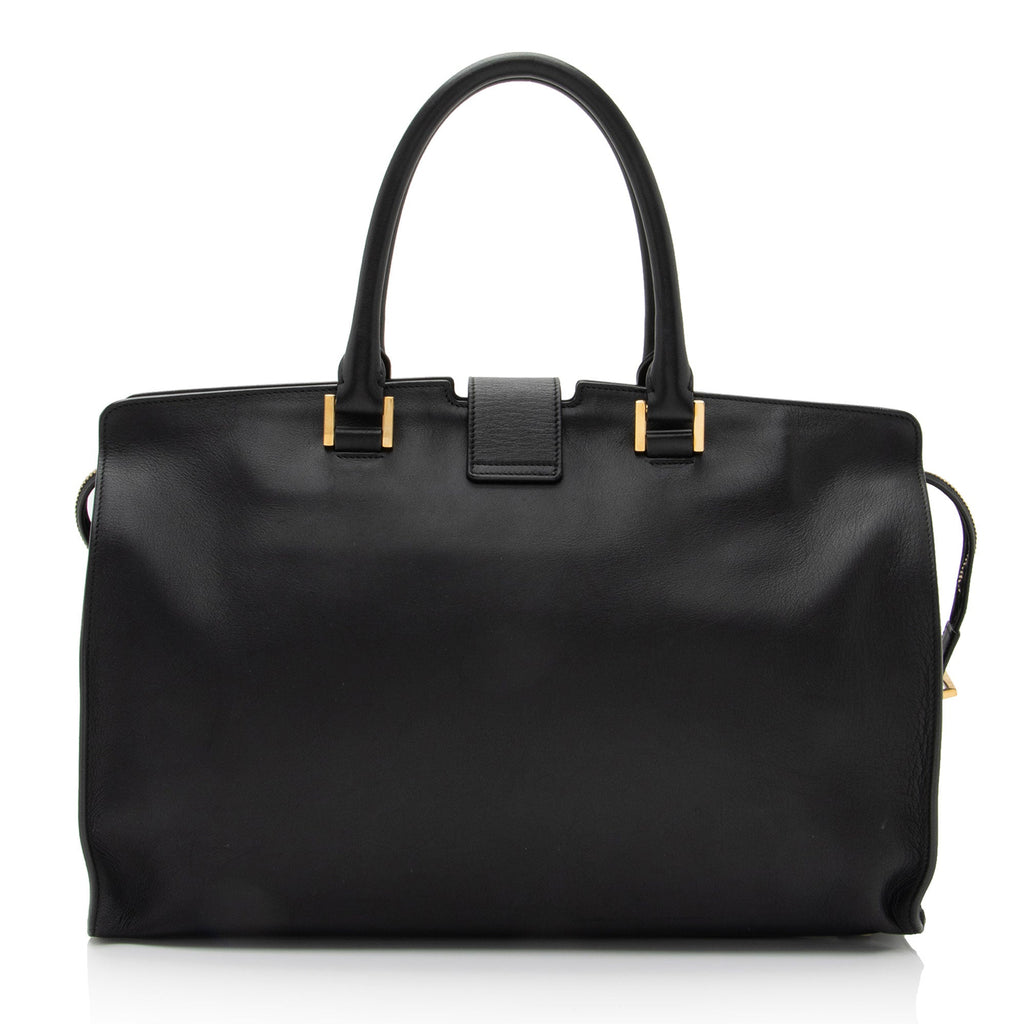 Saint Laurent Calfskin Cabas Chyc Medium Tote (SHF-vEmkbR)