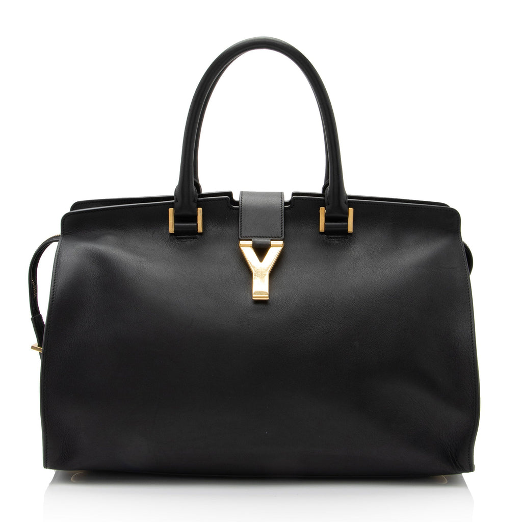 Saint Laurent Calfskin Cabas Chyc Medium Tote (SHF-vEmkbR)