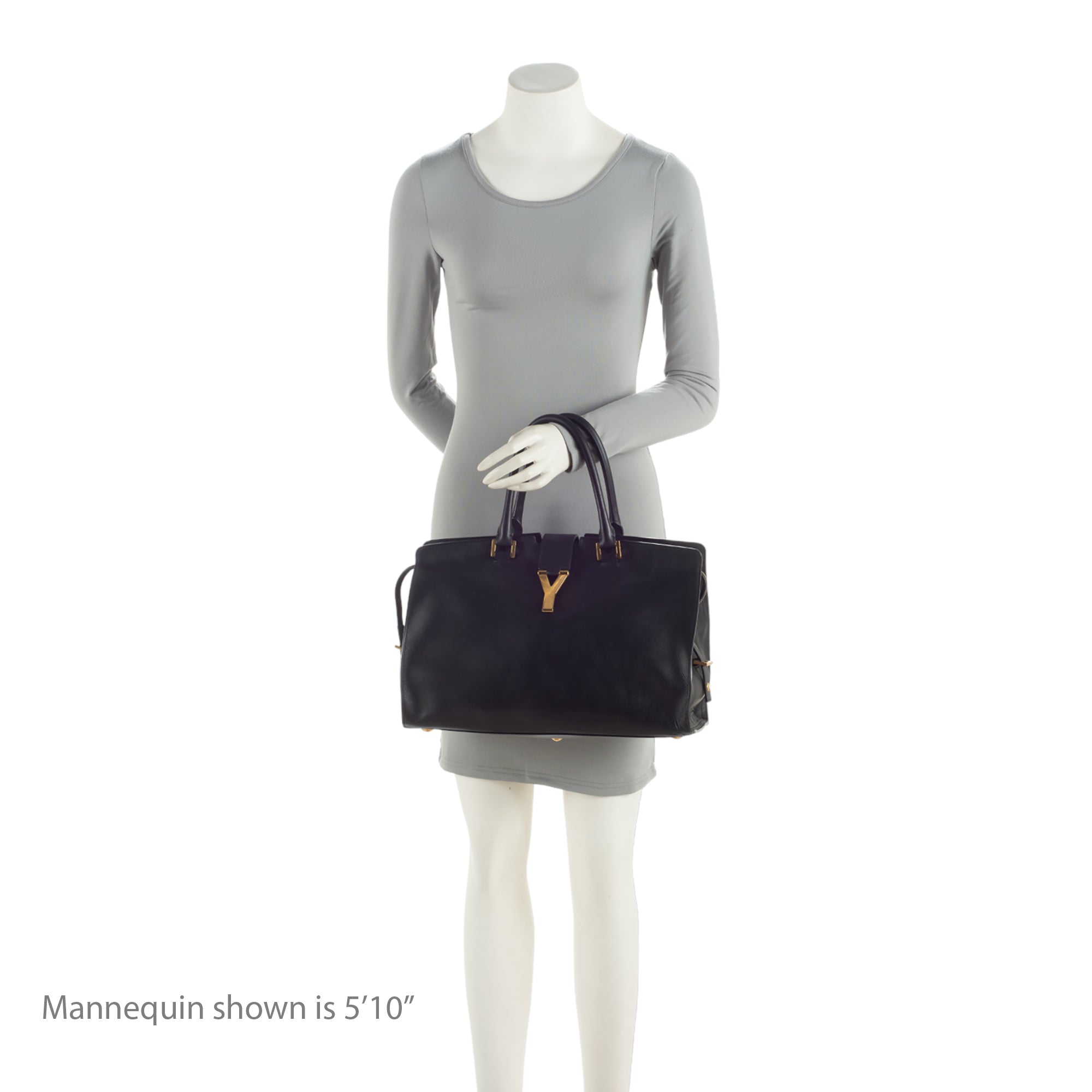 Saint Laurent Calfskin Cabas Chyc Medium Tote (SHF-vEmkbR)