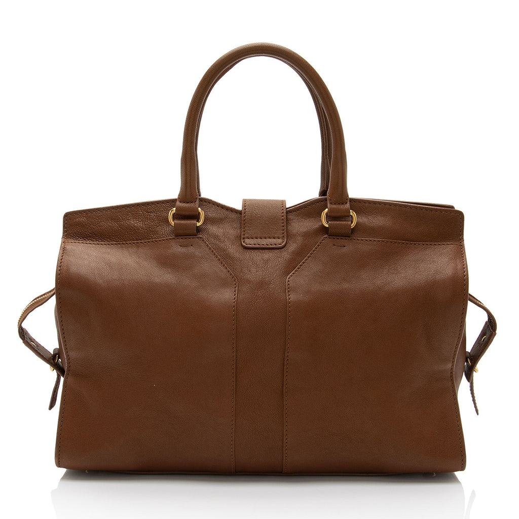 Saint Laurent Calfskin Cabas Chyc Medium Tote (SHF-Ivua2g)