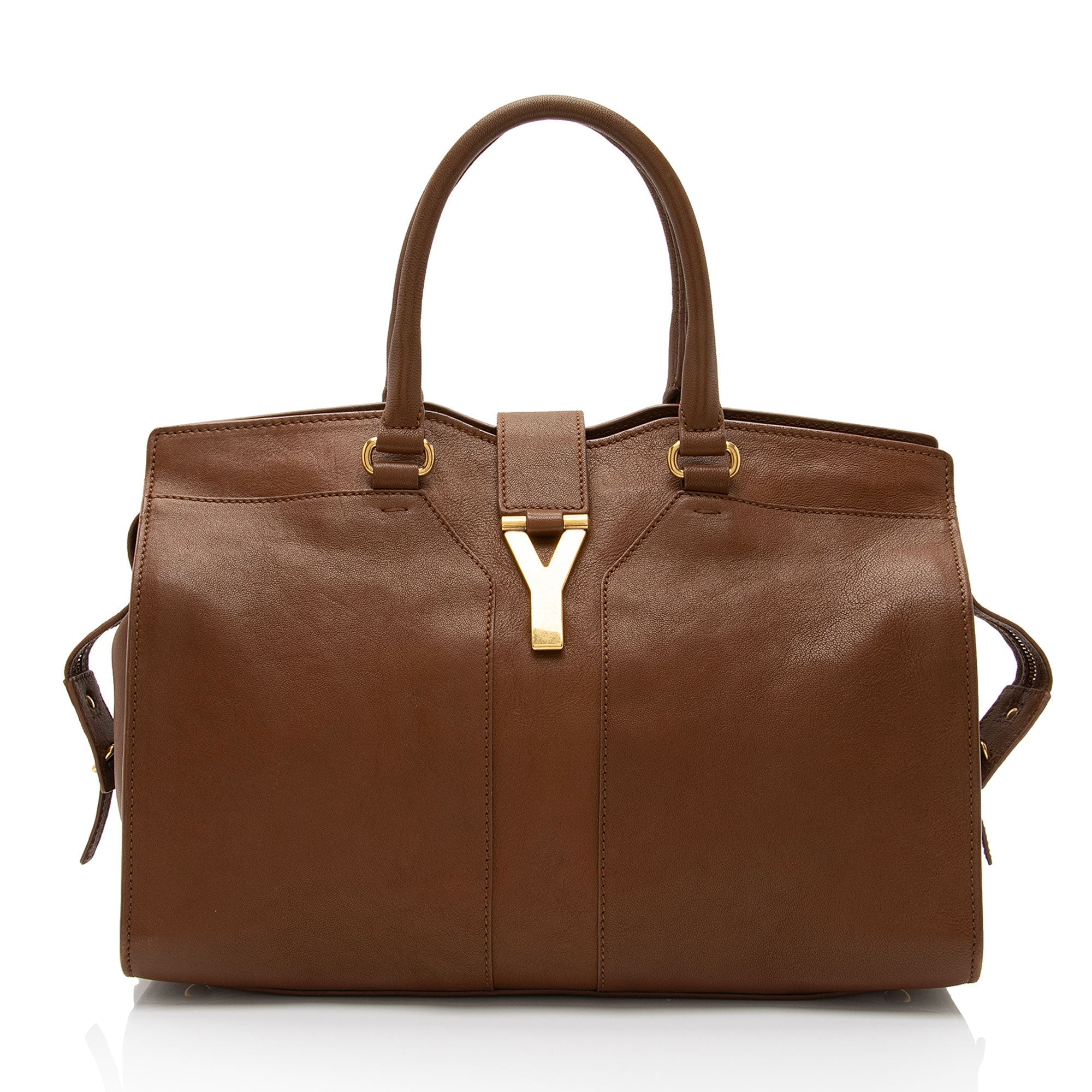 Saint Laurent Calfskin Cabas Chyc Medium Tote (SHF-Ivua2g)