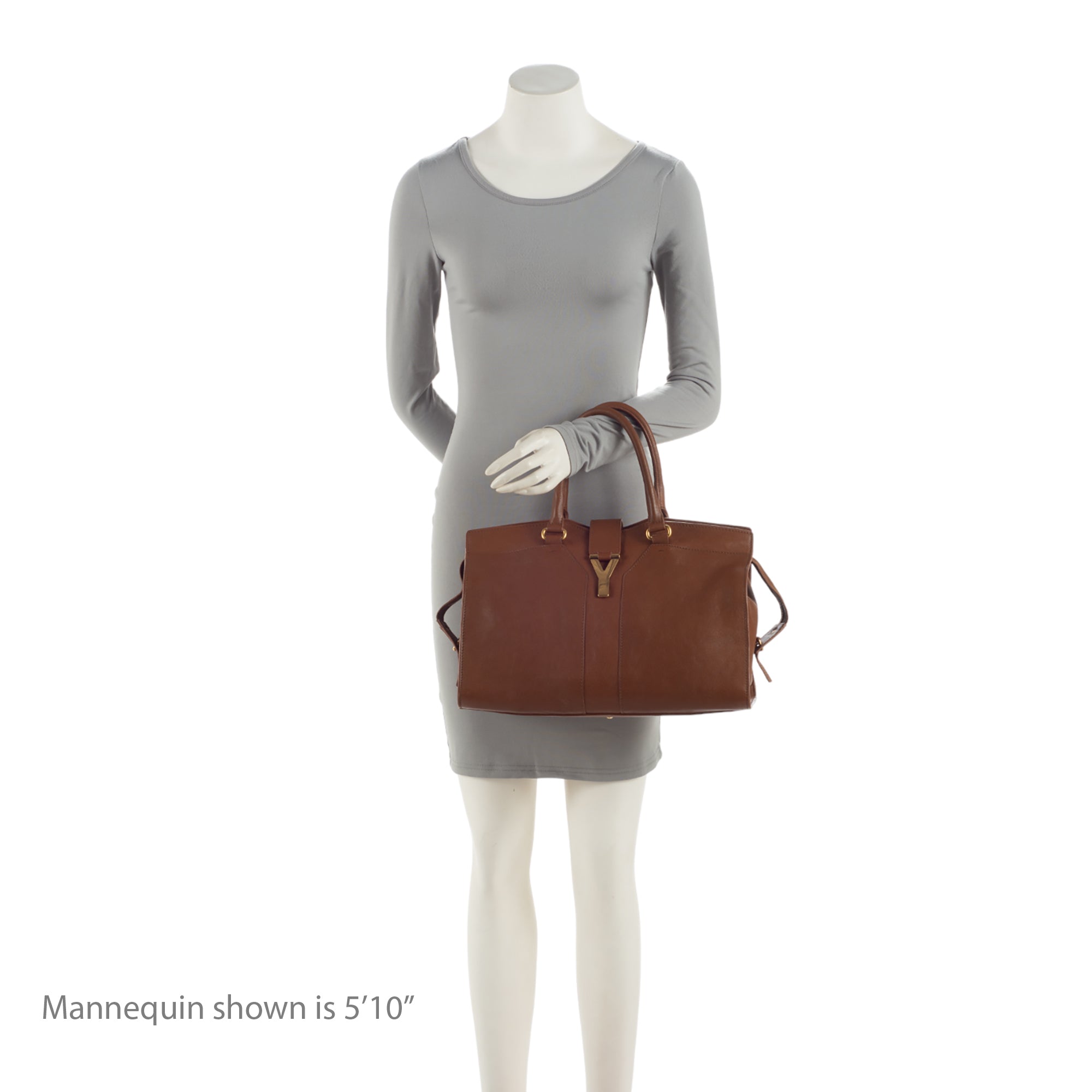 Saint Laurent Calfskin Cabas Chyc Medium Tote (SHF-Ivua2g)