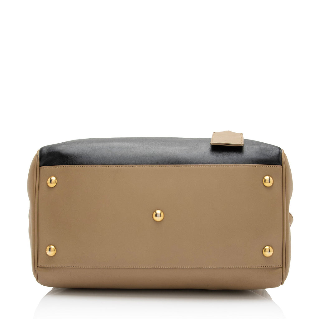 Saint Laurent Calfskin Duffle 6 Satchel (SHF-ZZBrpg)