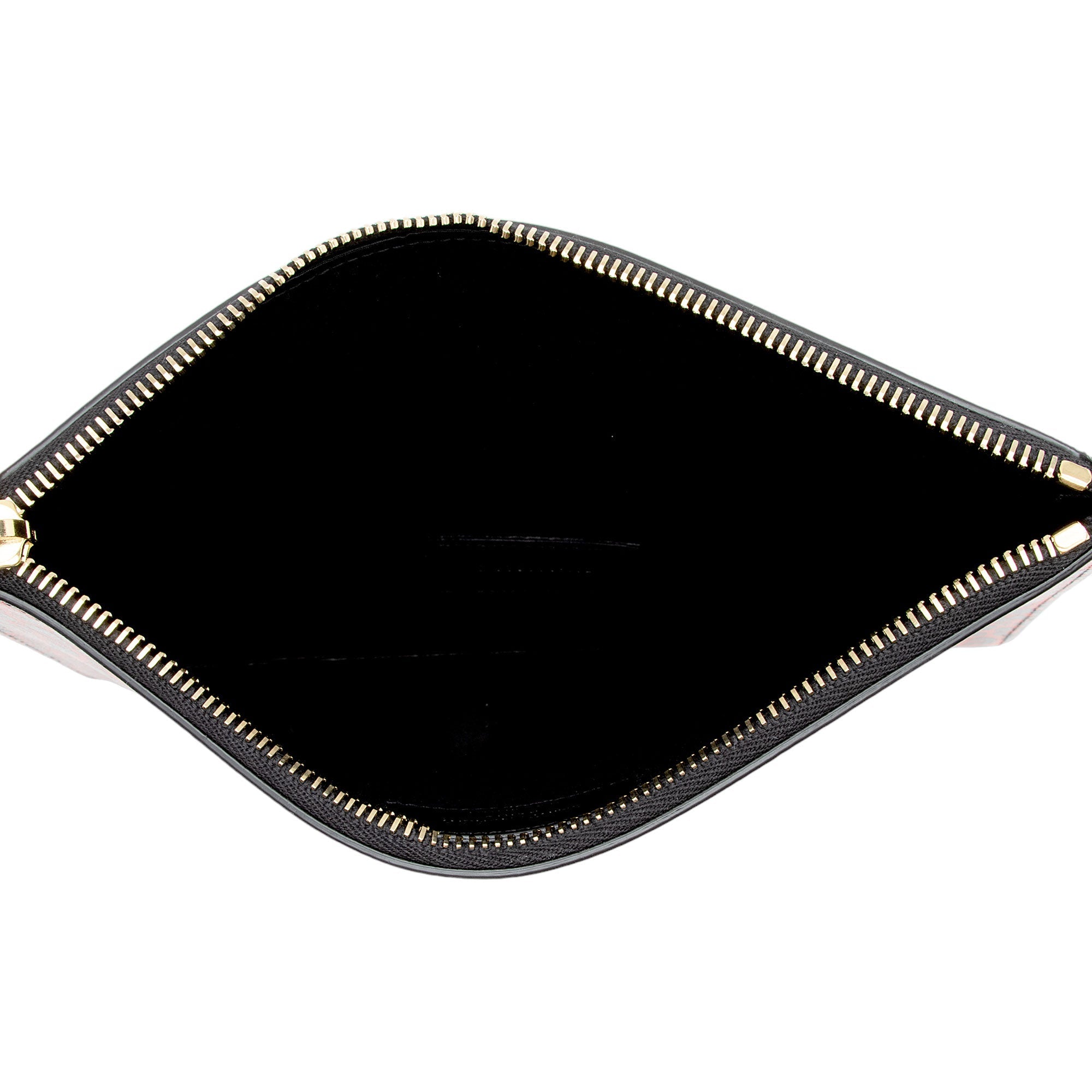 Saint Laurent Calfskin Leopard Zip Pouch (SHF-fYfCwF)