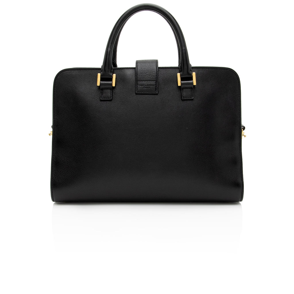 Saint Laurent Calfskin Monogram Baby Cabas Tote (SHF-aWaDWU)