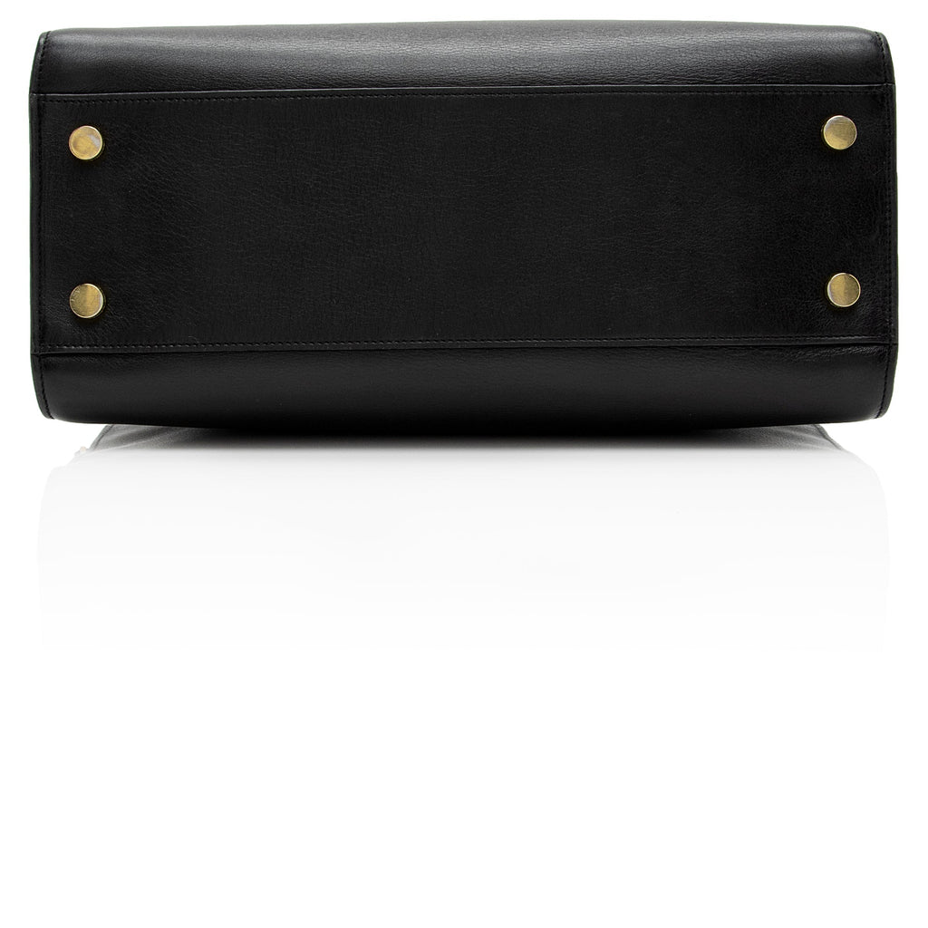 Saint Laurent Calfskin Monogram Baby Cabas Tote (SHF-aWaDWU)