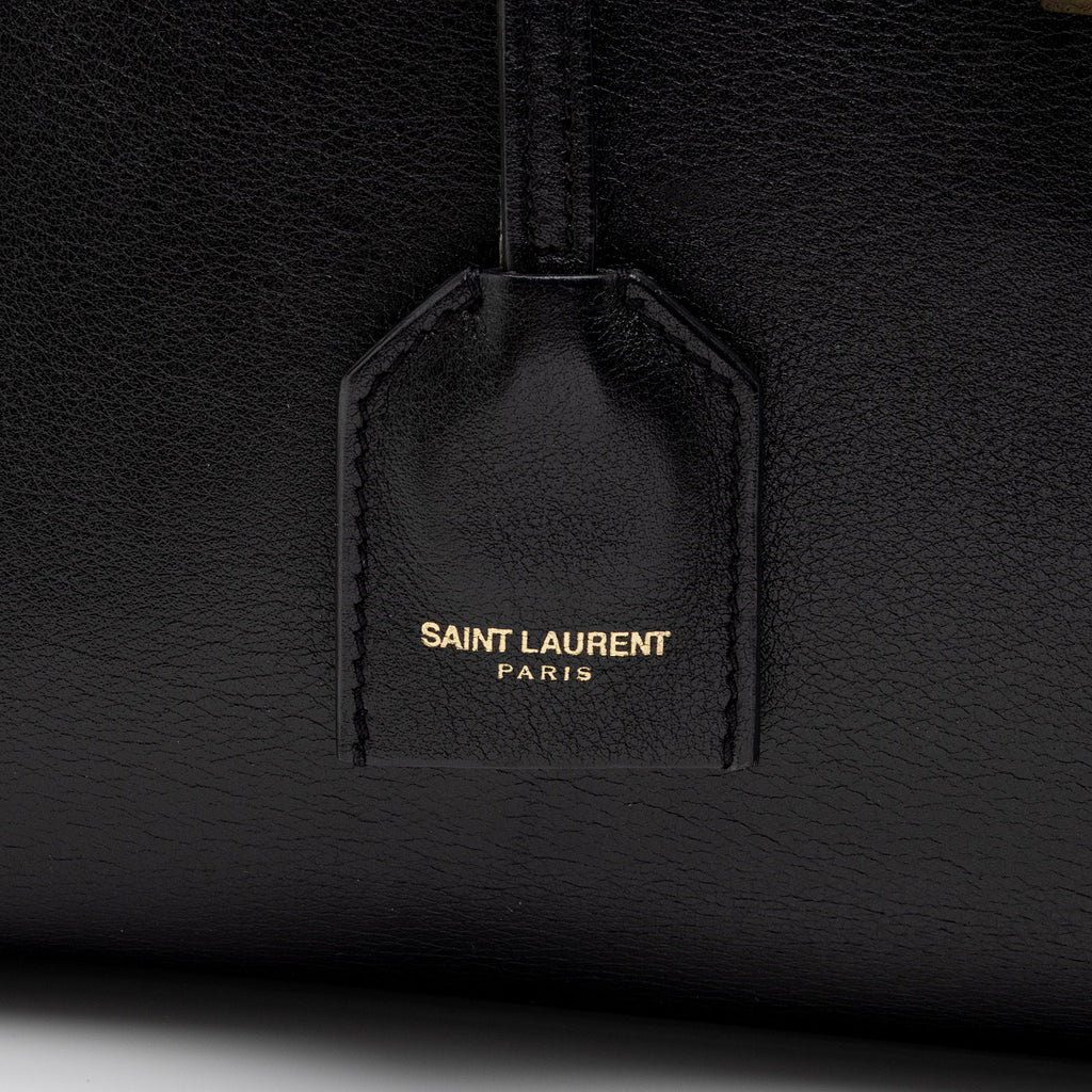 Saint Laurent Calfskin Monogram Baby Cabas Tote (SHF-aWaDWU)