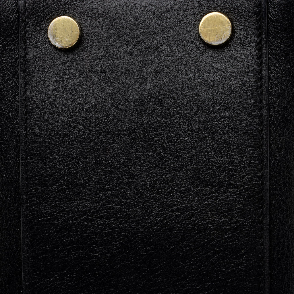 Saint Laurent Calfskin Monogram Baby Cabas Tote (SHF-aWaDWU)