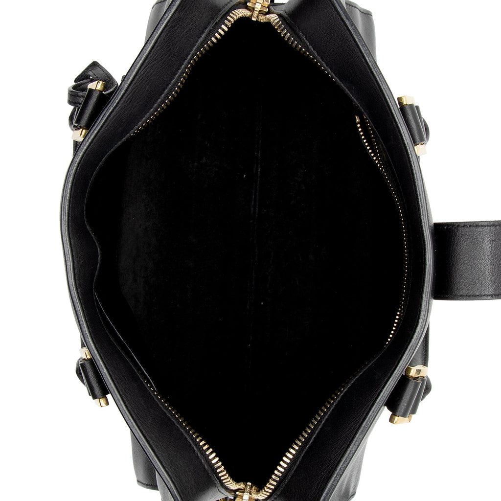 Saint Laurent Calfskin Monogram Baby Cabas Tote (SHF-aWaDWU)