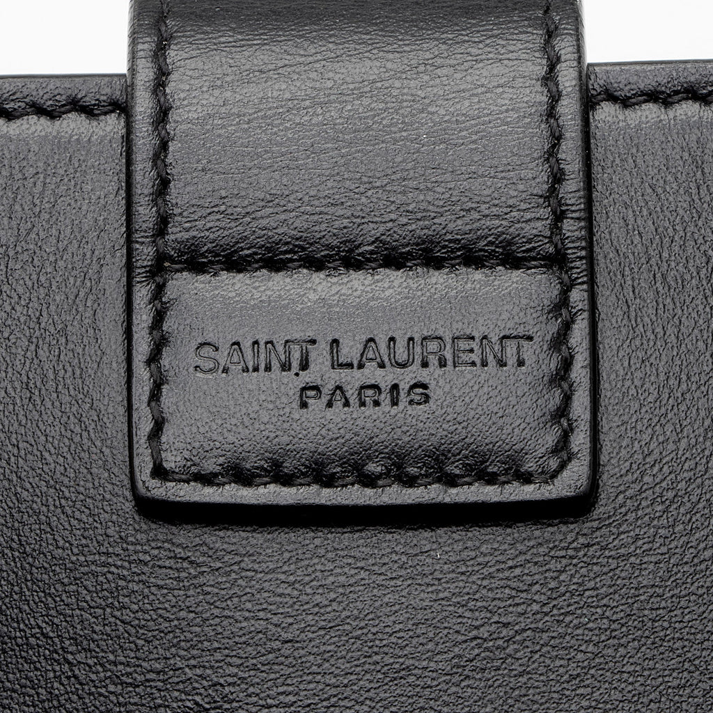 Saint Laurent Calfskin Monogram Baby Cabas Tote (SHF-Emwqyt)