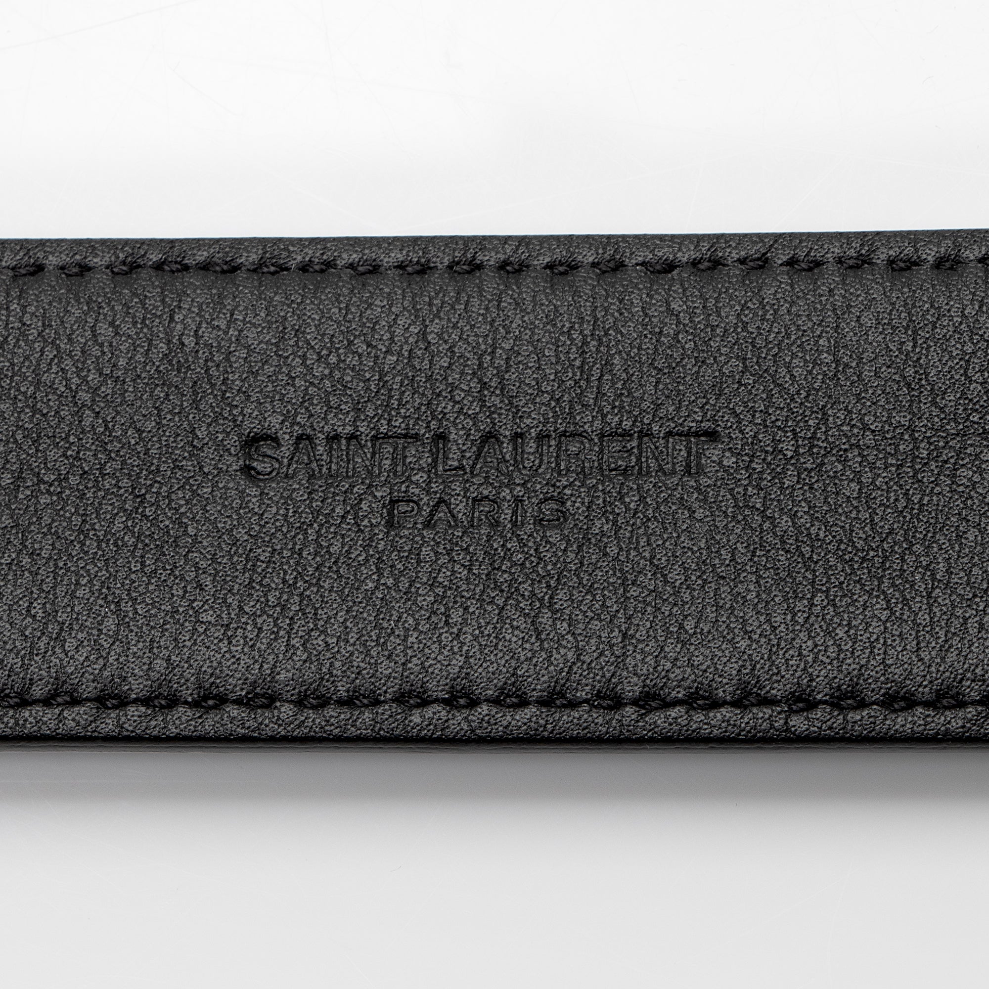 Saint Laurent Calfskin Monogram Cassandre Belt - Size 34 / 85 (SHF-7TNRpr)