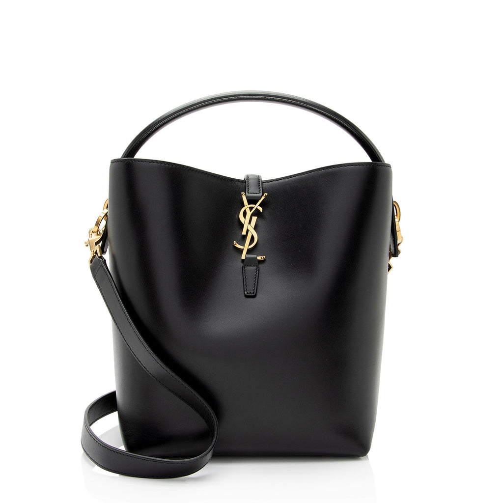 Saint Laurent Calfskin Monogram Le 37 Bucket Bag (SHF-YsxF8W)