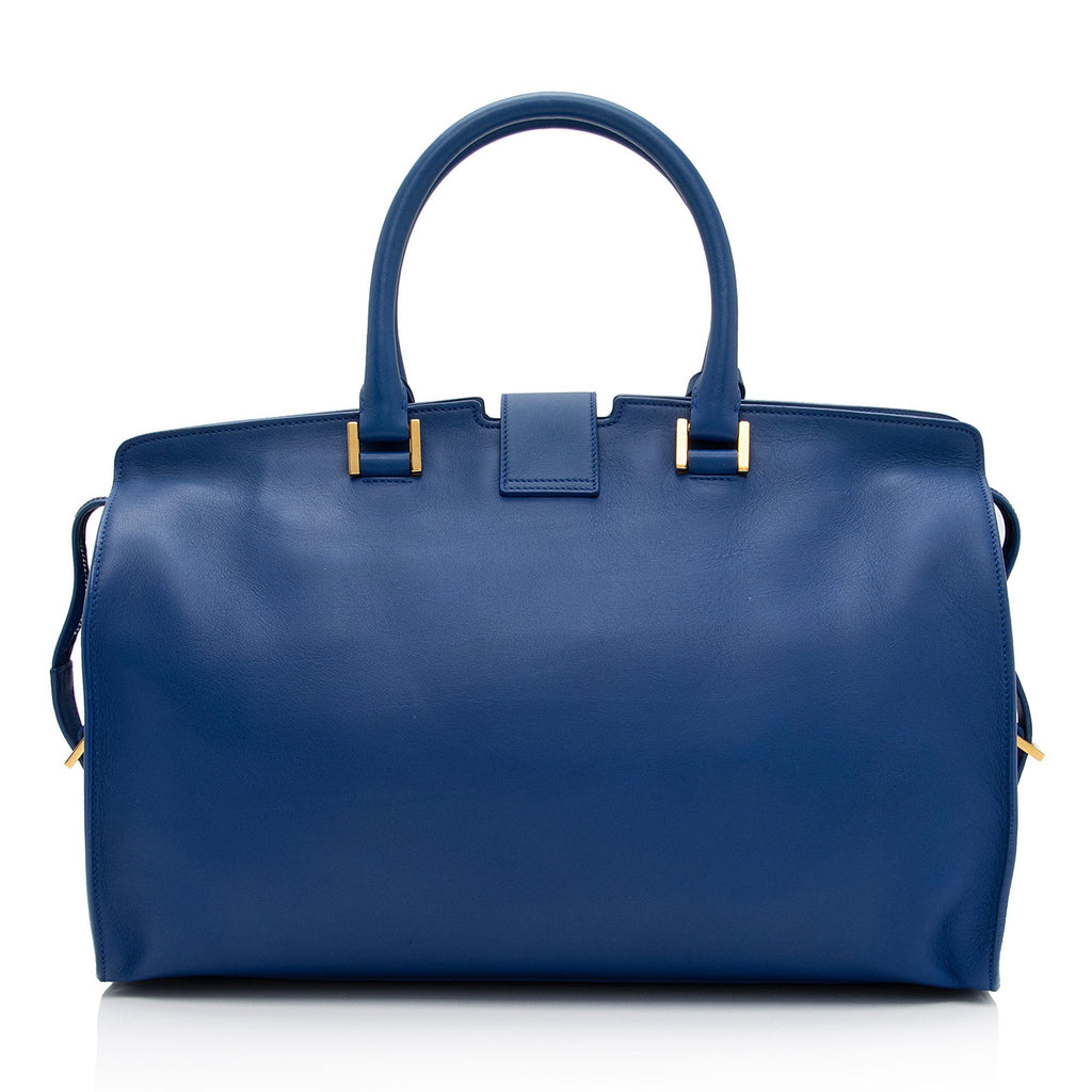 Saint Laurent Calfskin Monogram Medium Cabas Tote (SHF-gfxpGY)