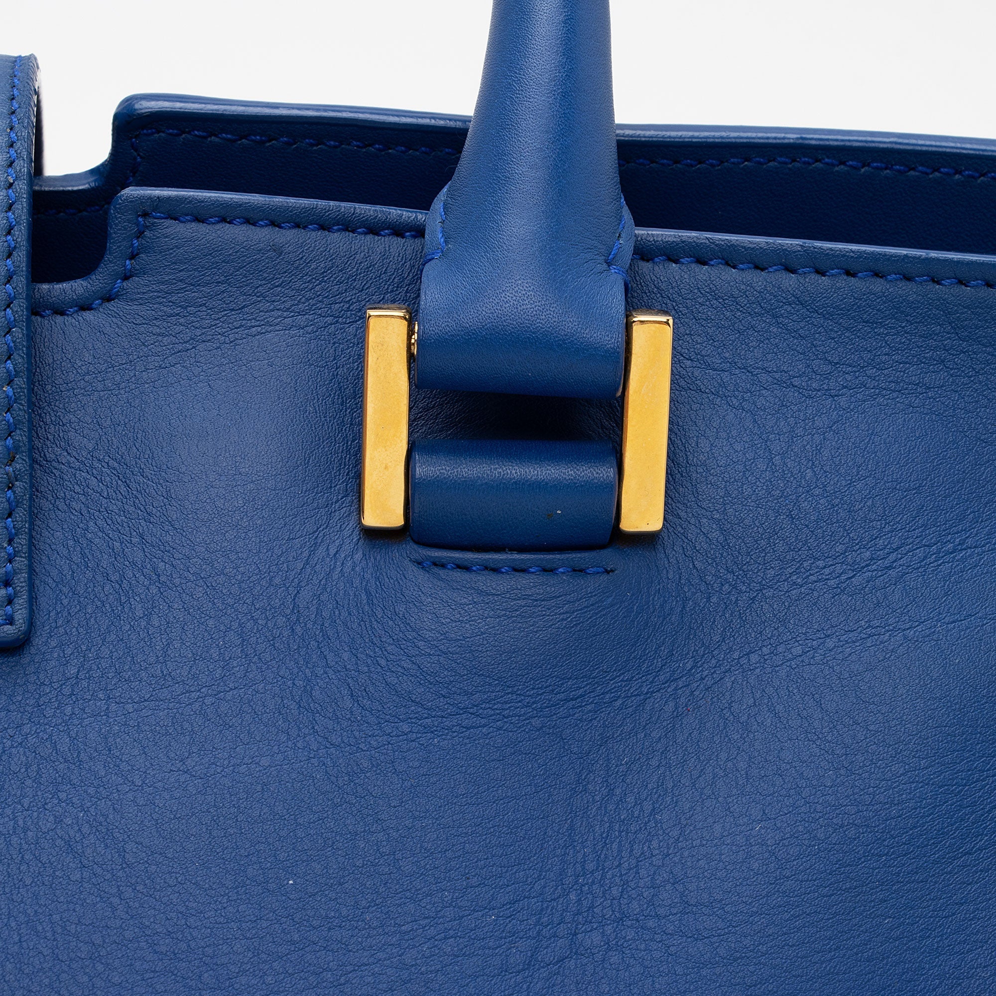 Saint Laurent Calfskin Monogram Medium Cabas Tote (SHF-gfxpGY)
