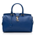 Saint Laurent Calfskin Monogram Medium Cabas Tote (SHF-gfxpGY)