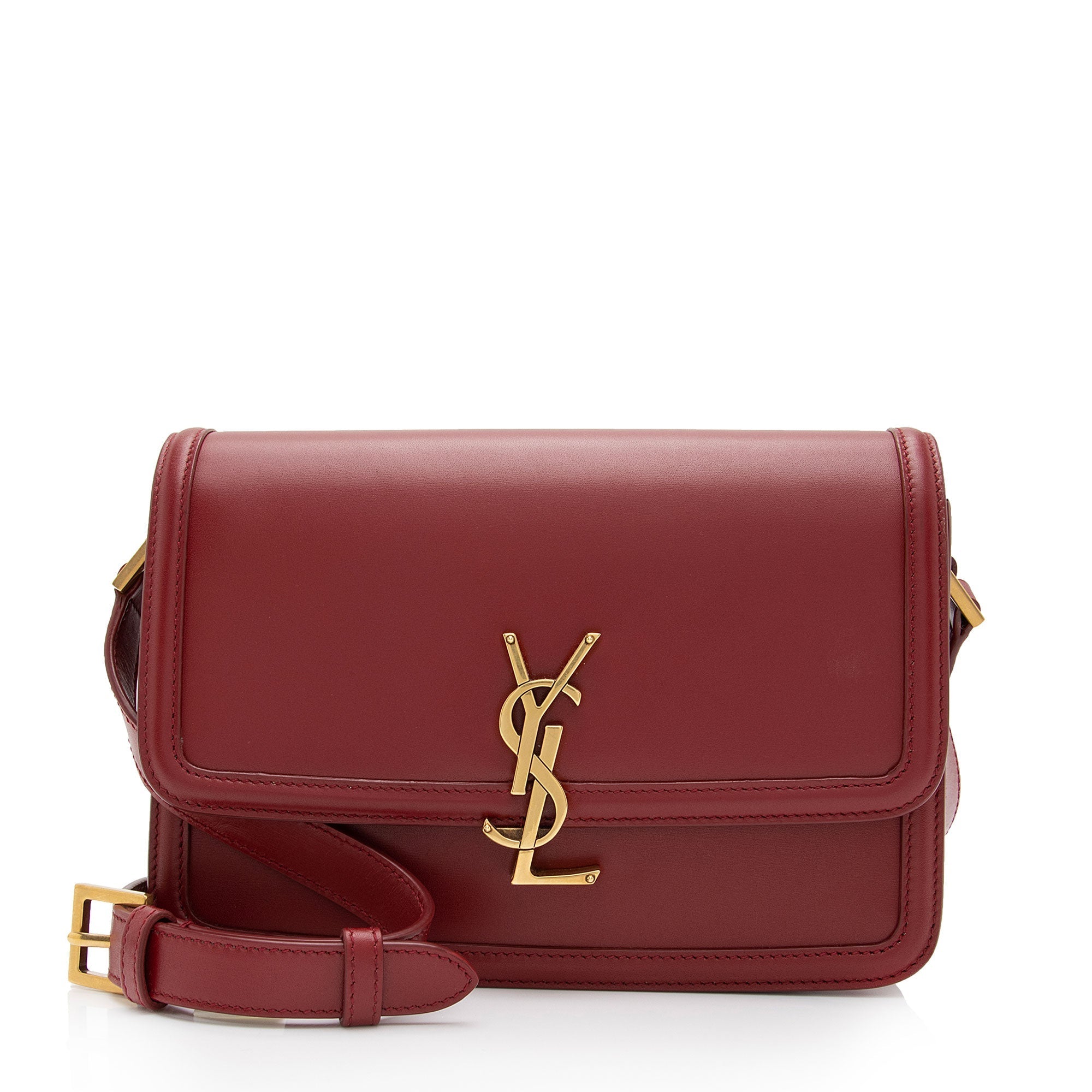 Saint Laurent Calfskin Monogram Solferino Medium Shoulder Bag (SHF-UzxBQh)