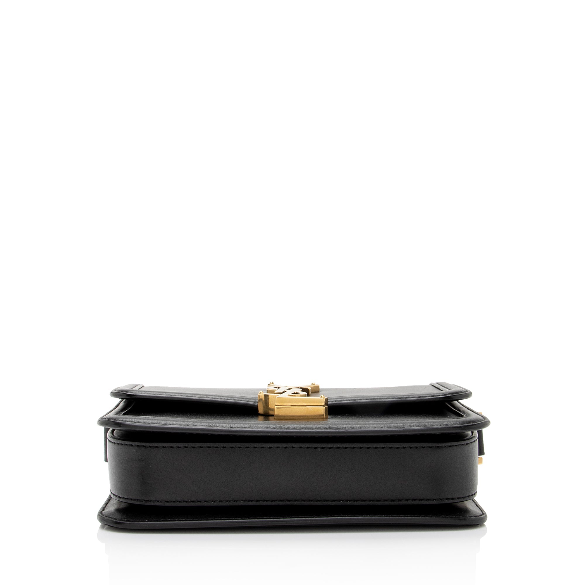Saint Laurent Calfskin Monogram Solferino Small Shoulder Bag (SHF-3U)