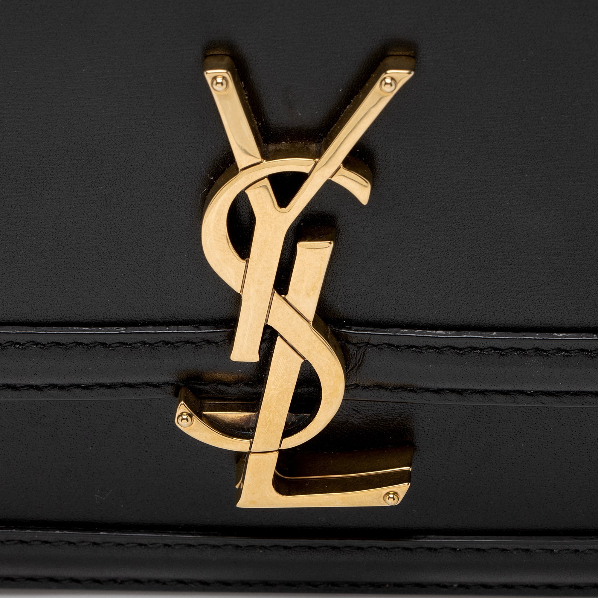 Saint Laurent Calfskin Monogram Solferino Small Shoulder Bag (SHF-3U)